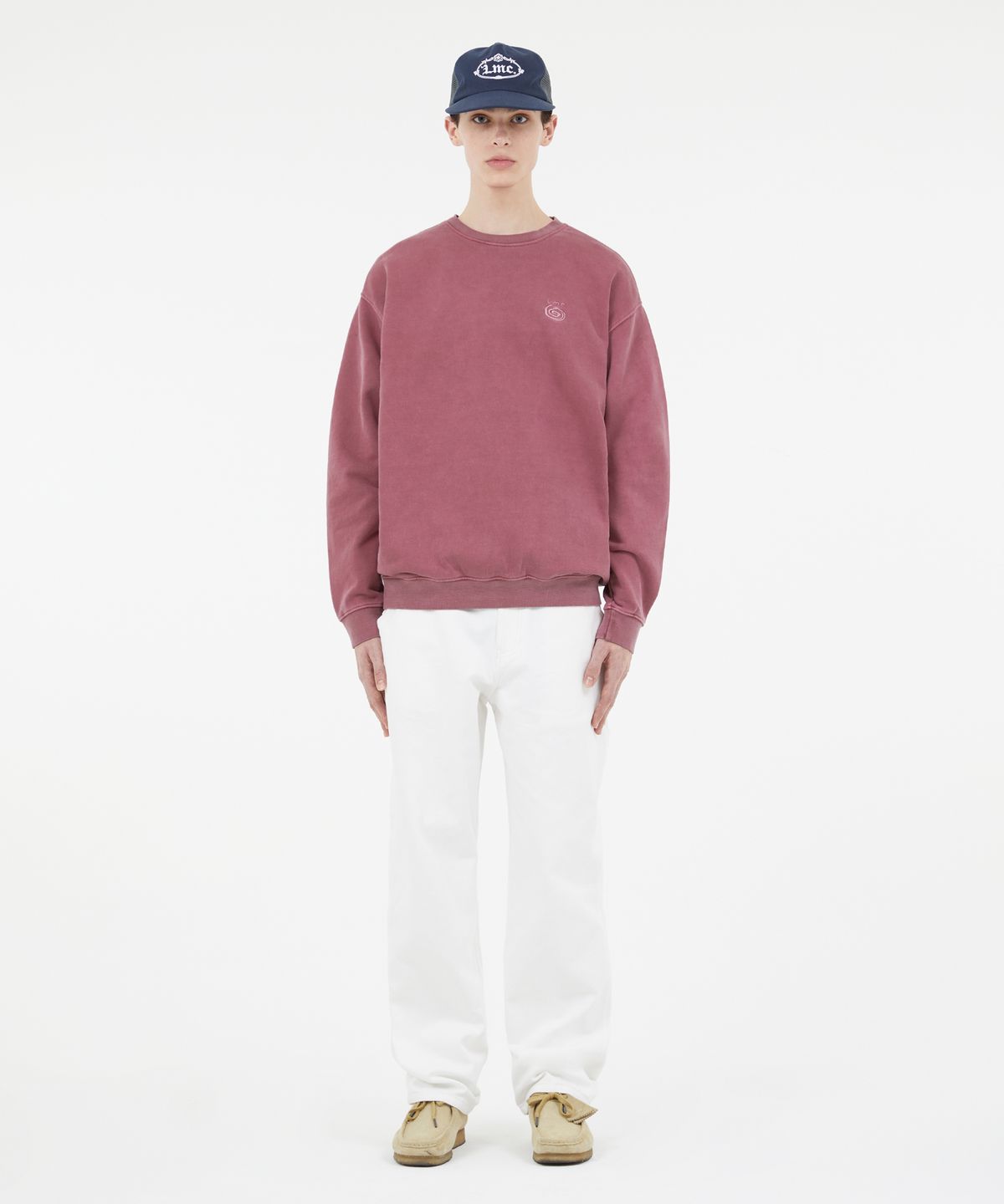 엘엠씨(LMC) OVERDYED SPIRAL SWEATSHIRT red