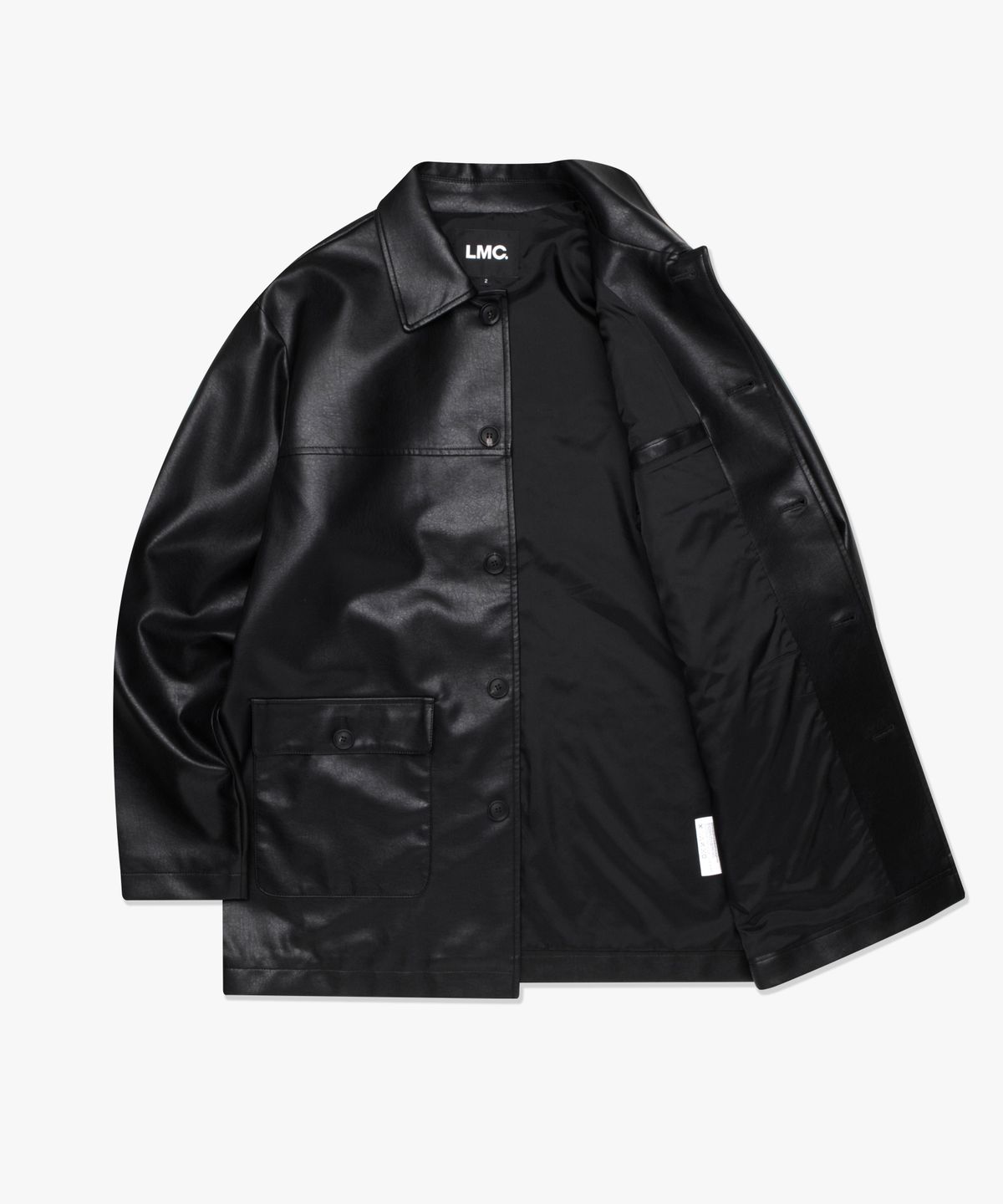엘엠씨(LMC) CLASSIC VEGAN LEATHER CAR COAT black