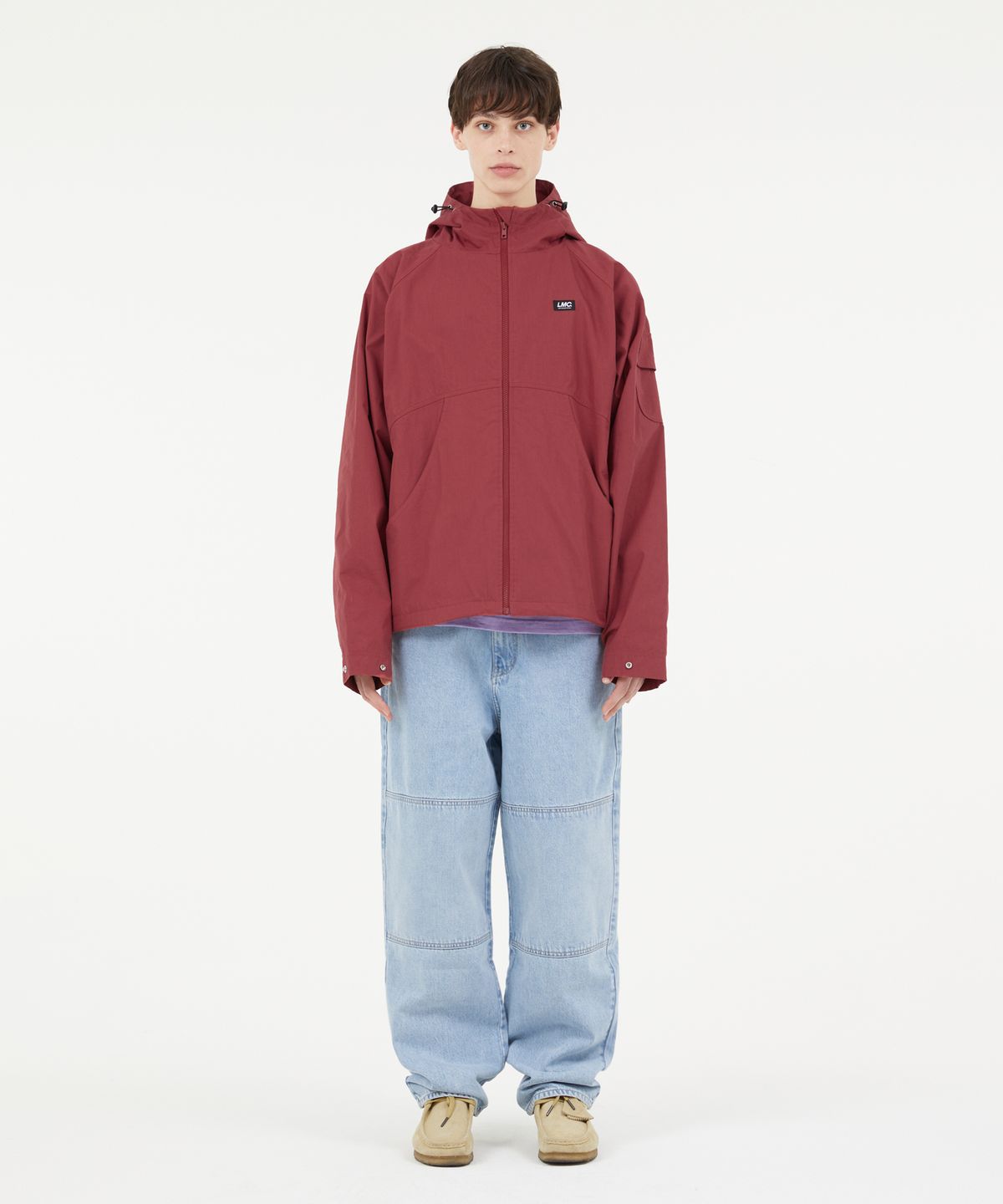 엘엠씨(LMC) CURVED WINDBREAKER JACKET red
