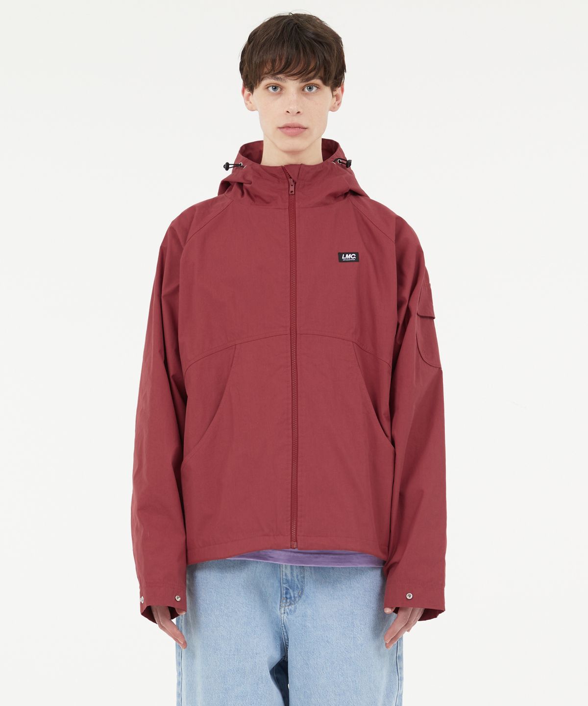 엘엠씨(LMC) CURVED WINDBREAKER JACKET red