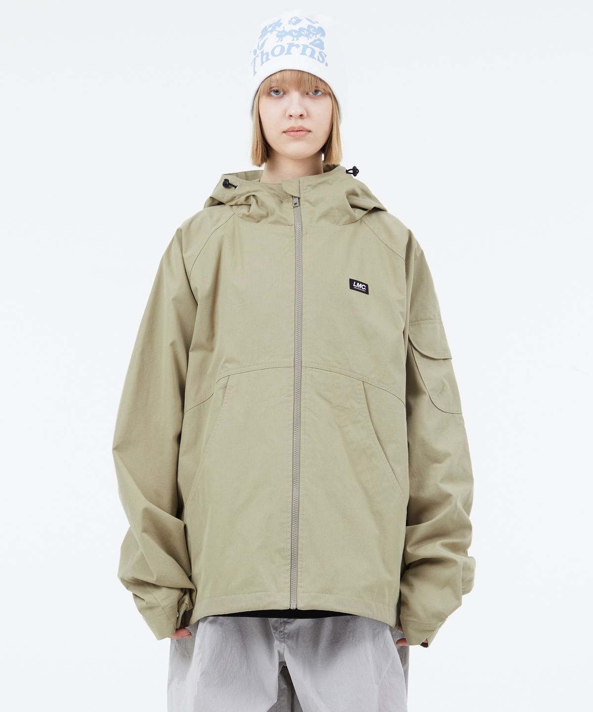 엘엠씨(LMC) CURVED WINDBREAKER JACKET red