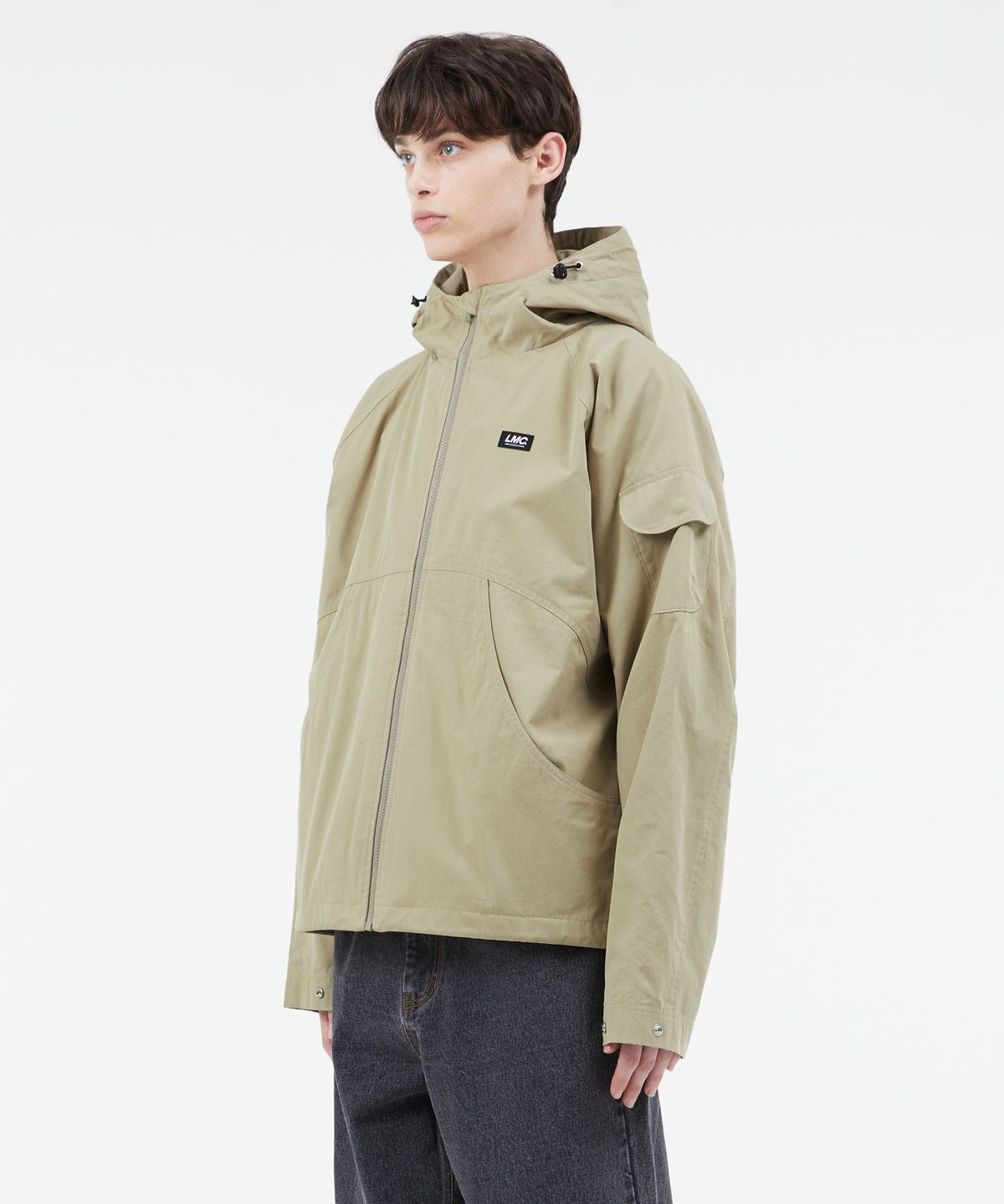 엘엠씨(LMC) CURVED WINDBREAKER JACKET beige
