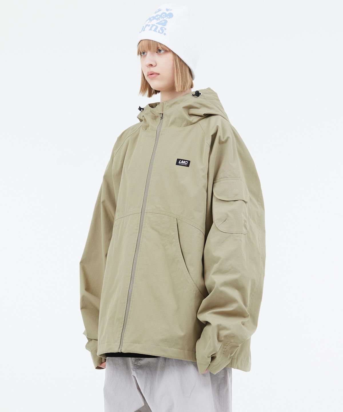 엘엠씨(LMC) CURVED WINDBREAKER JACKET beige