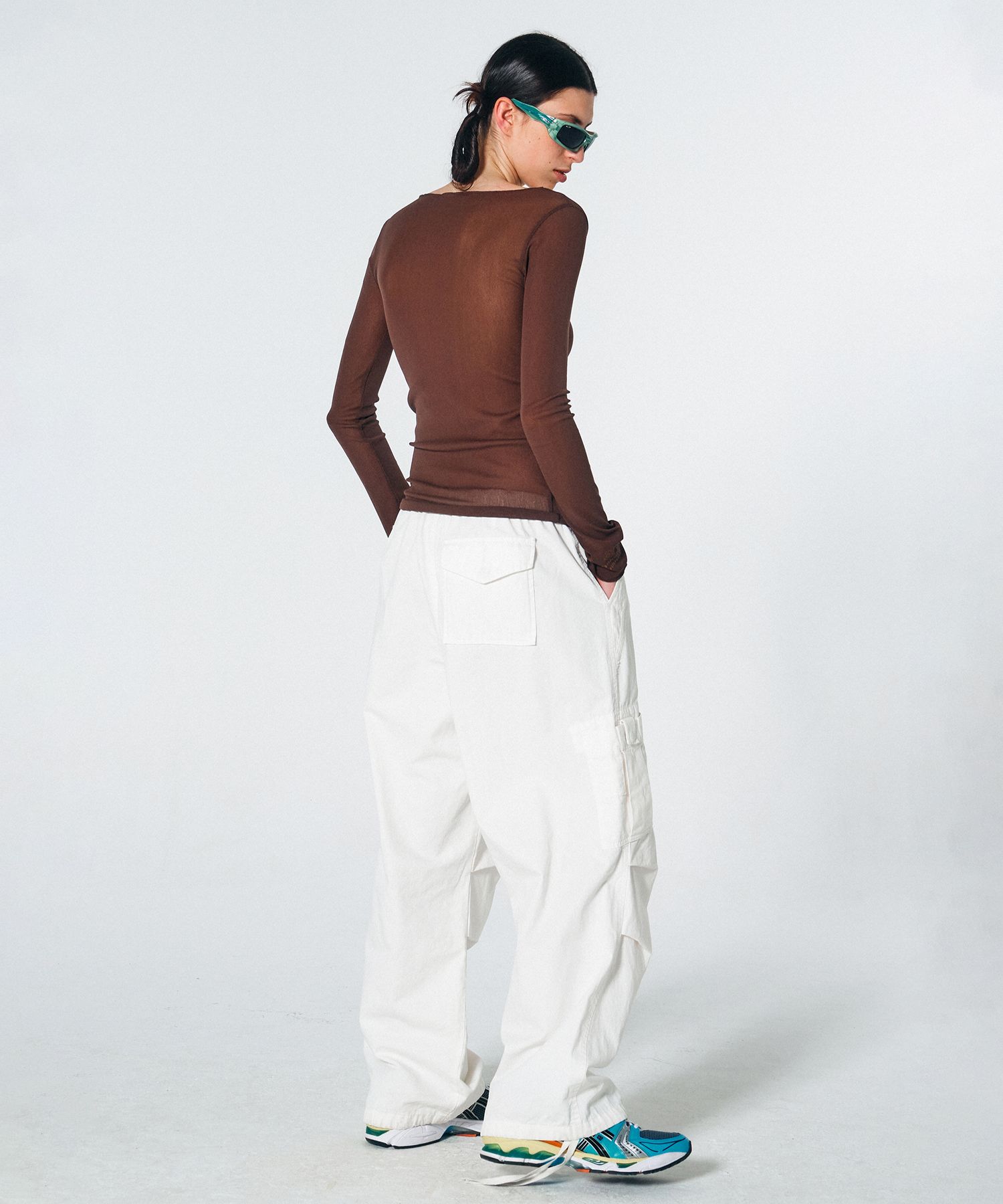 MUSINSA | SCULPTOR Wide Paratrooper Cargo Pants White