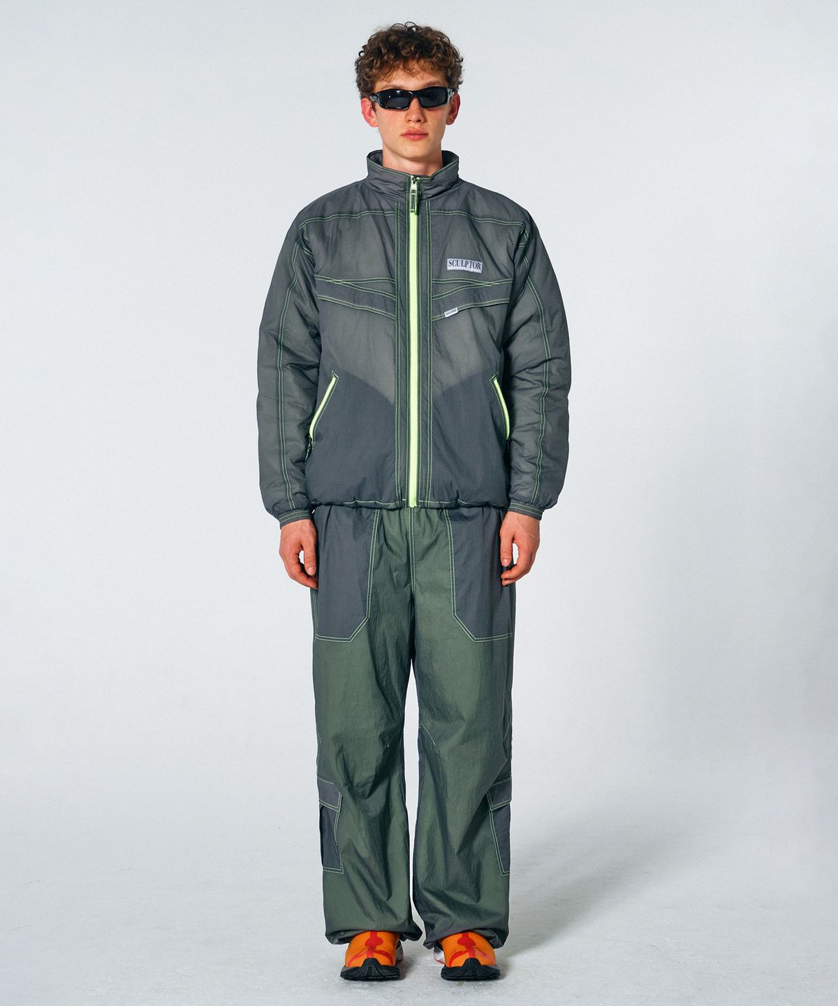 스컬프터(SCULPTOR) Openwork Stitch Carpenter Pants Charcoal