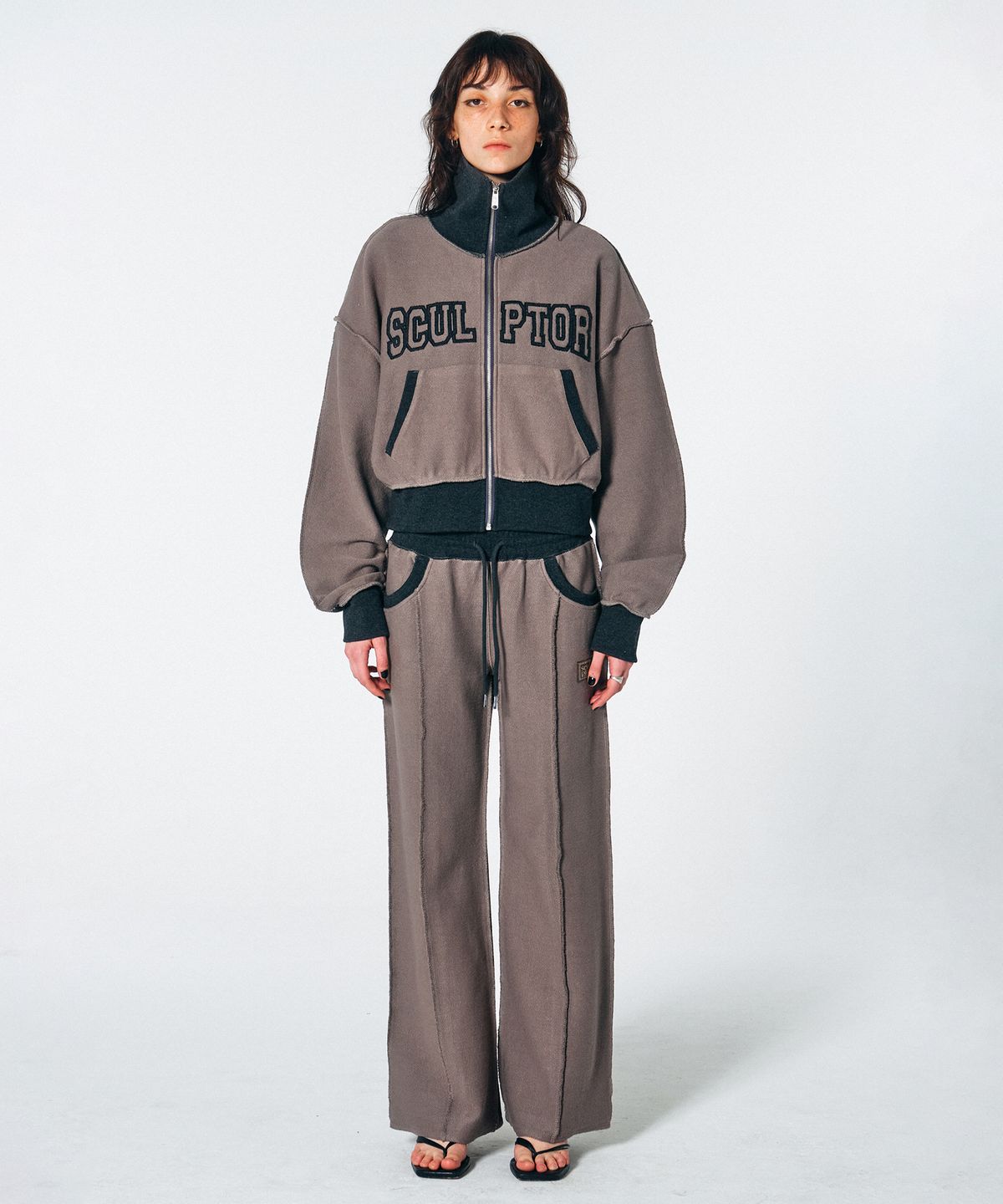 스컬프터(SCULPTOR) Inside-Out Sweat Pants Ash-Reverse