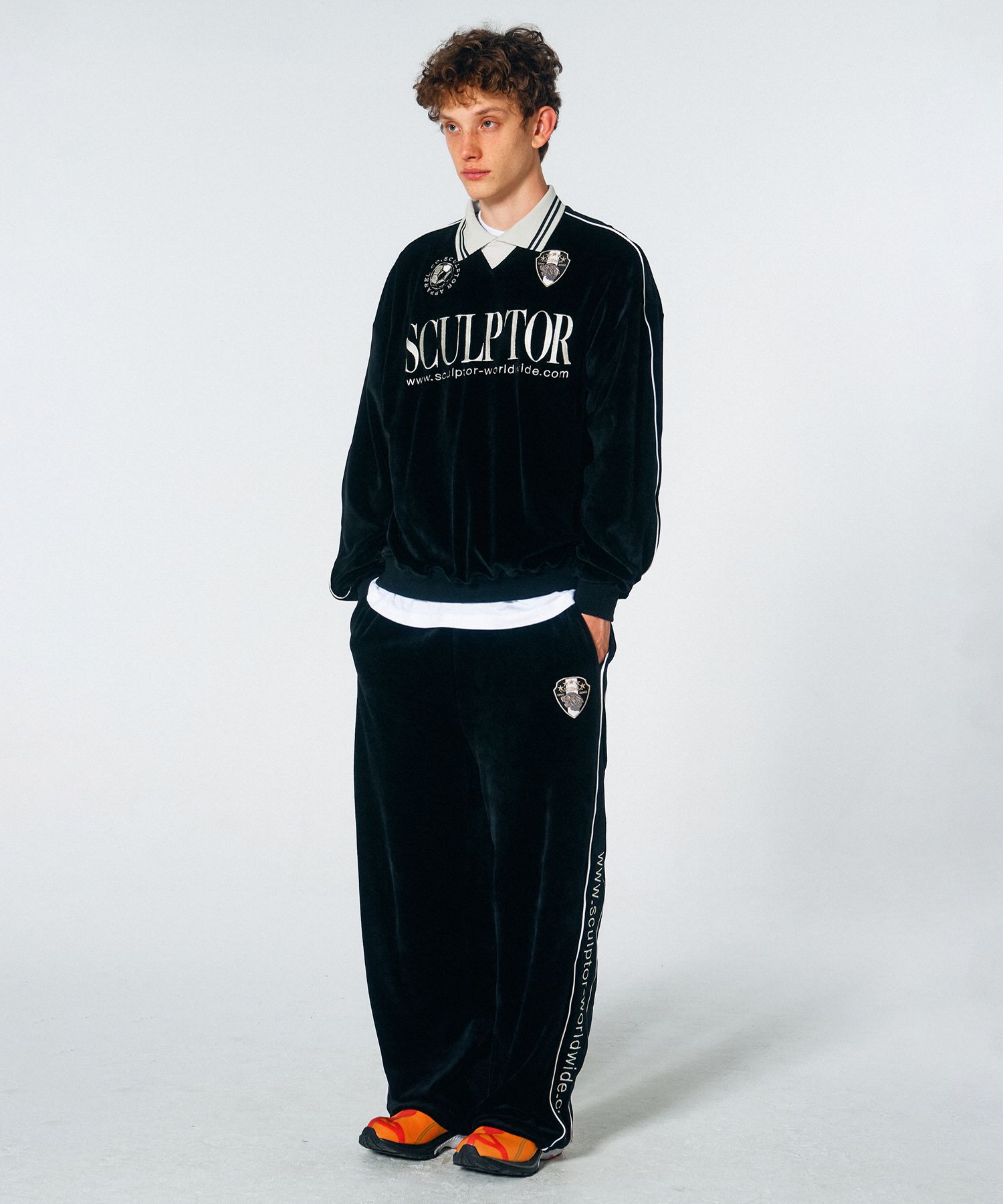 SCULPTOR サッカー ジャージ Velour Soccer Jersey MUSINSA | SCULPTOR Velour Soccer Jersey Black