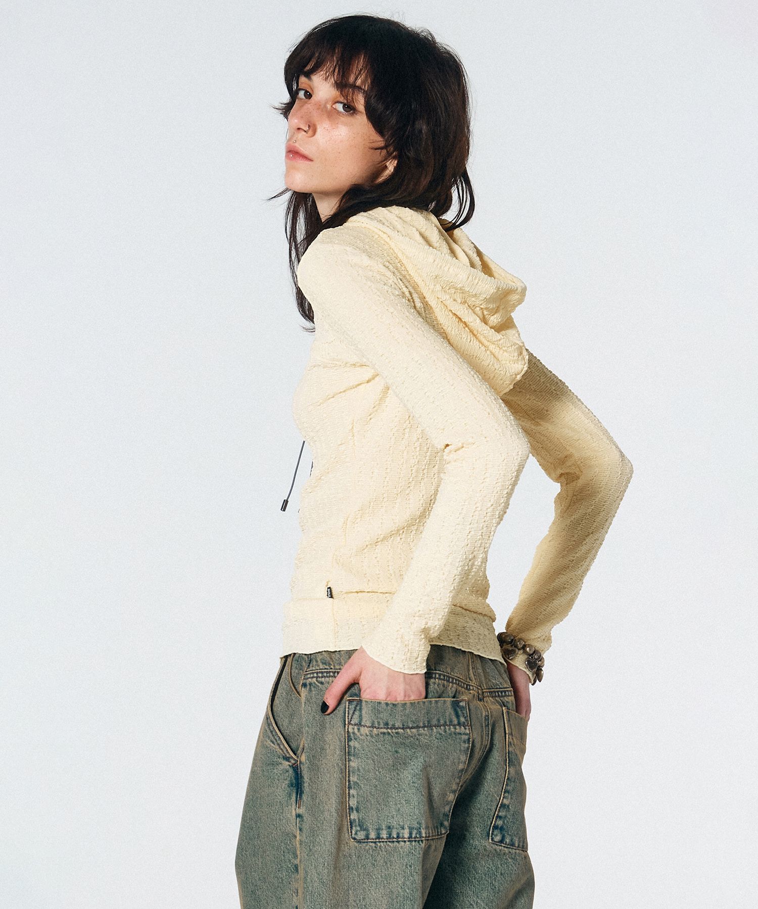 トップス SCULPTOR E-string Crinkle Hoodie Lemon MUSINSA | SCULPTOR E-string Crinkle Hoodie Lemon