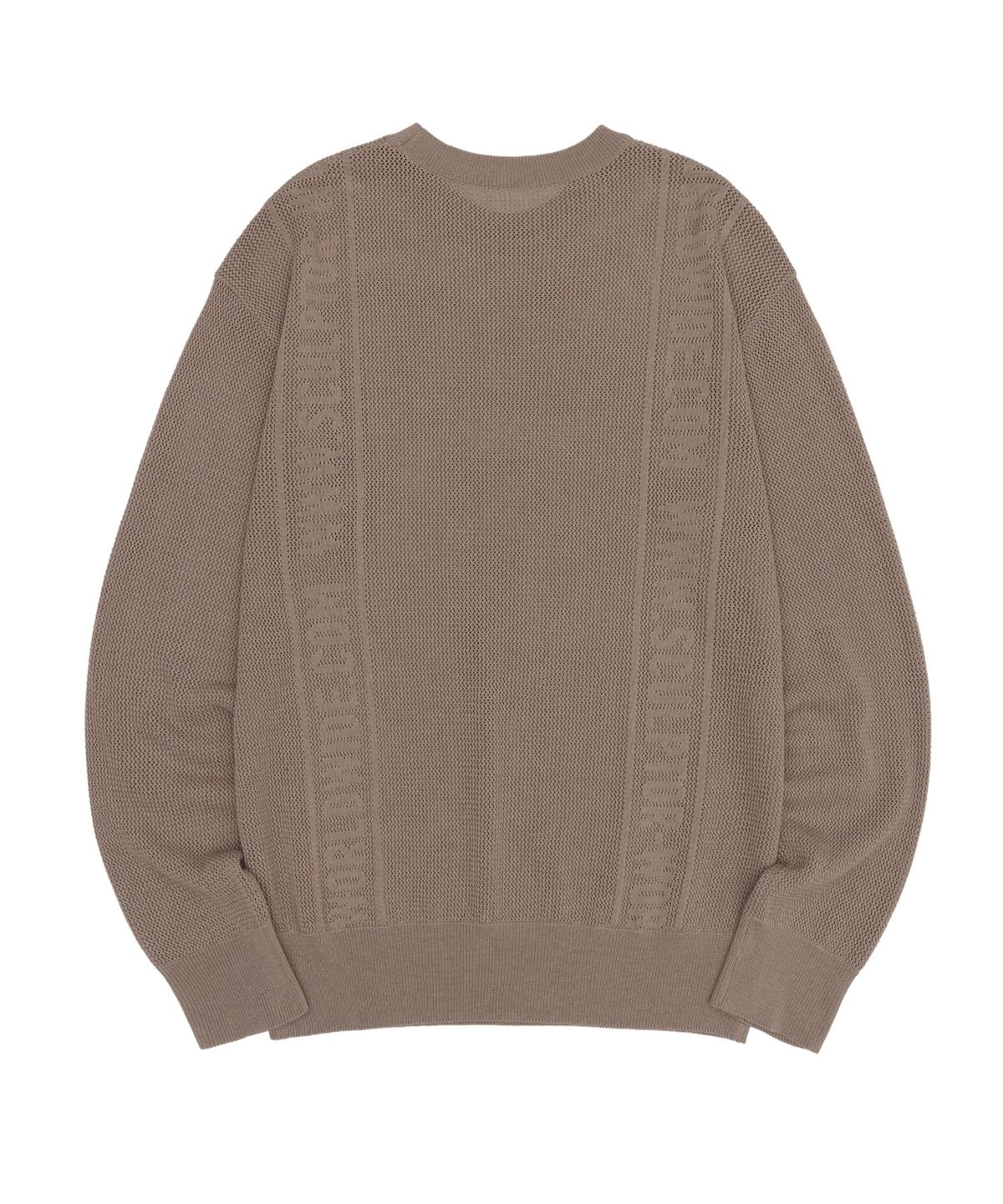 스컬프터(SCULPTOR) Striped Mesh Sweater Toast
