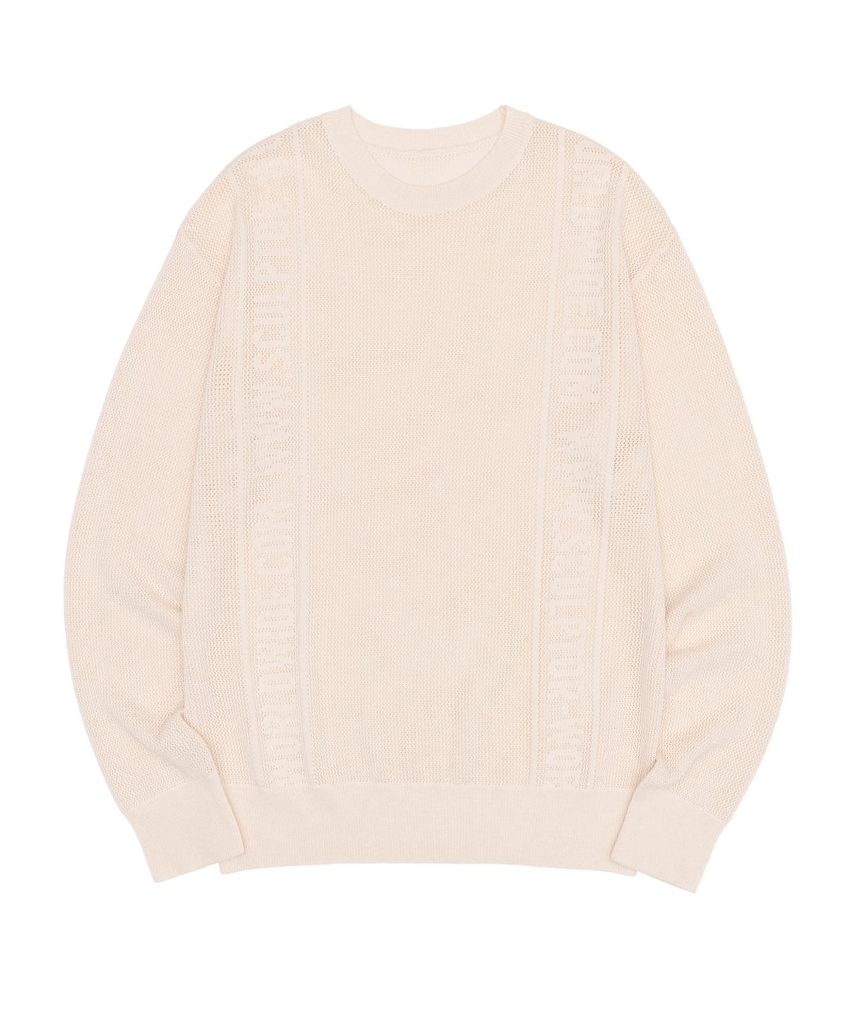 스컬프터(SCULPTOR) Striped Mesh Sweater Ivory