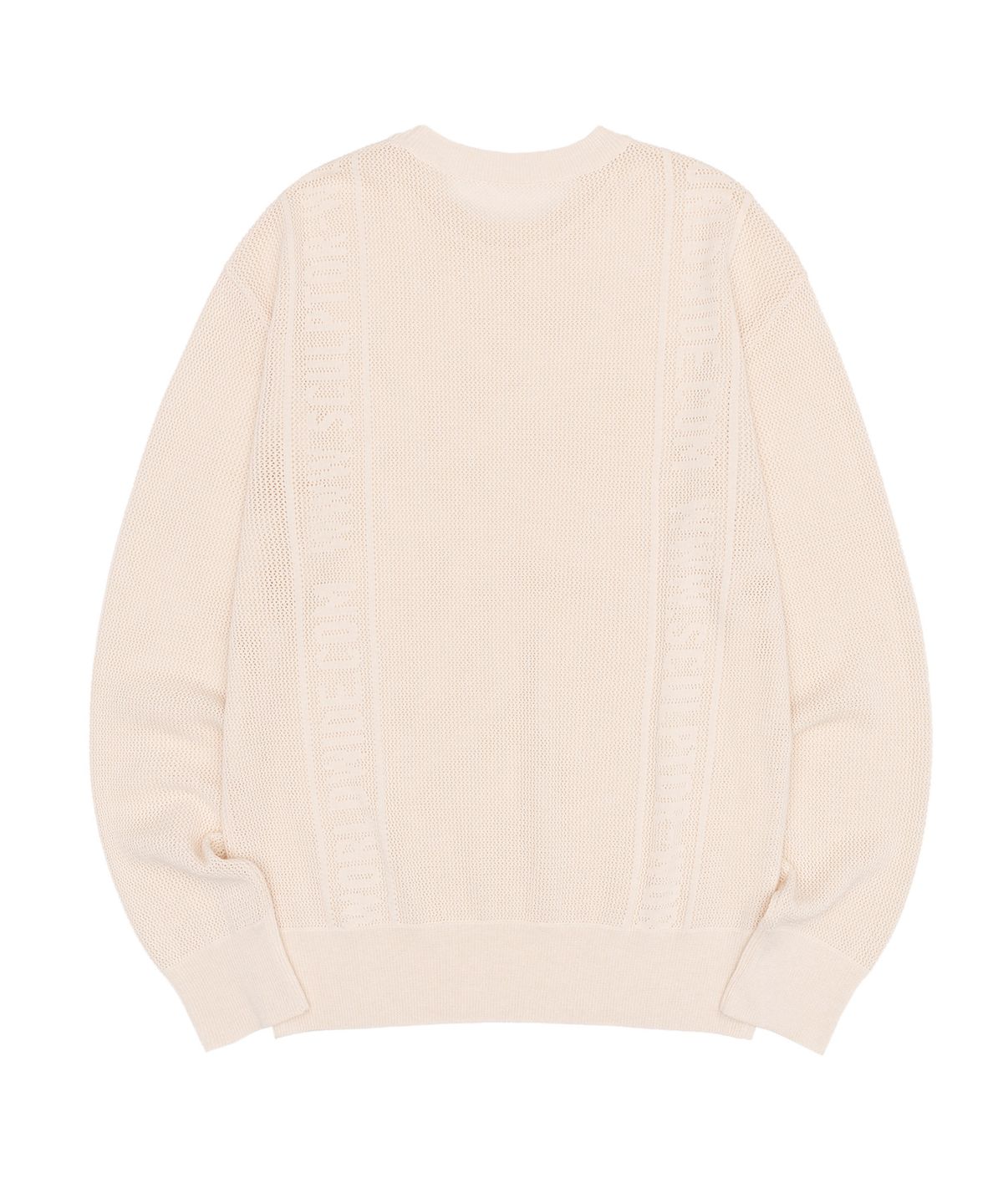 스컬프터(SCULPTOR) Striped Mesh Sweater Ivory