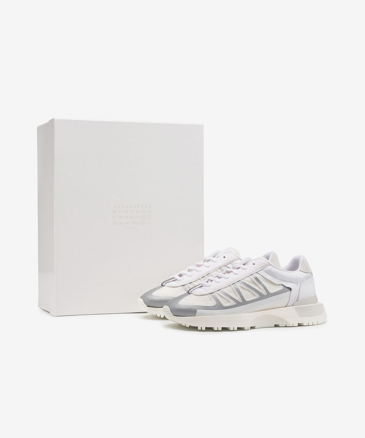 메종 마르지엘라(MAISON MARGIELA) 50 / 50 스니커즈 - 믹스 화이트 / S57WS0444P5064H9405