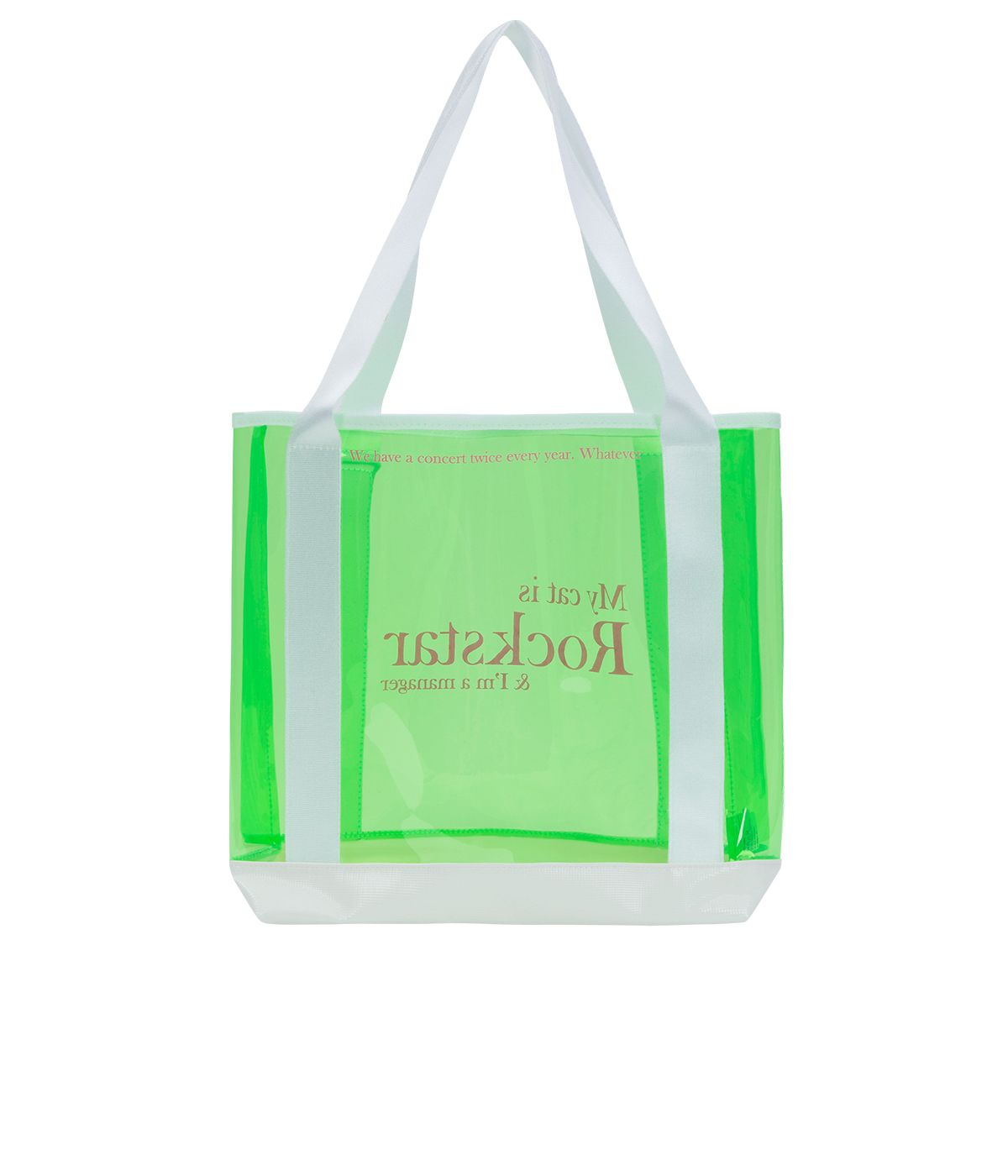 조거쉬(JOEGUSH) Rockstar pvc tote bag (Green/Pink)