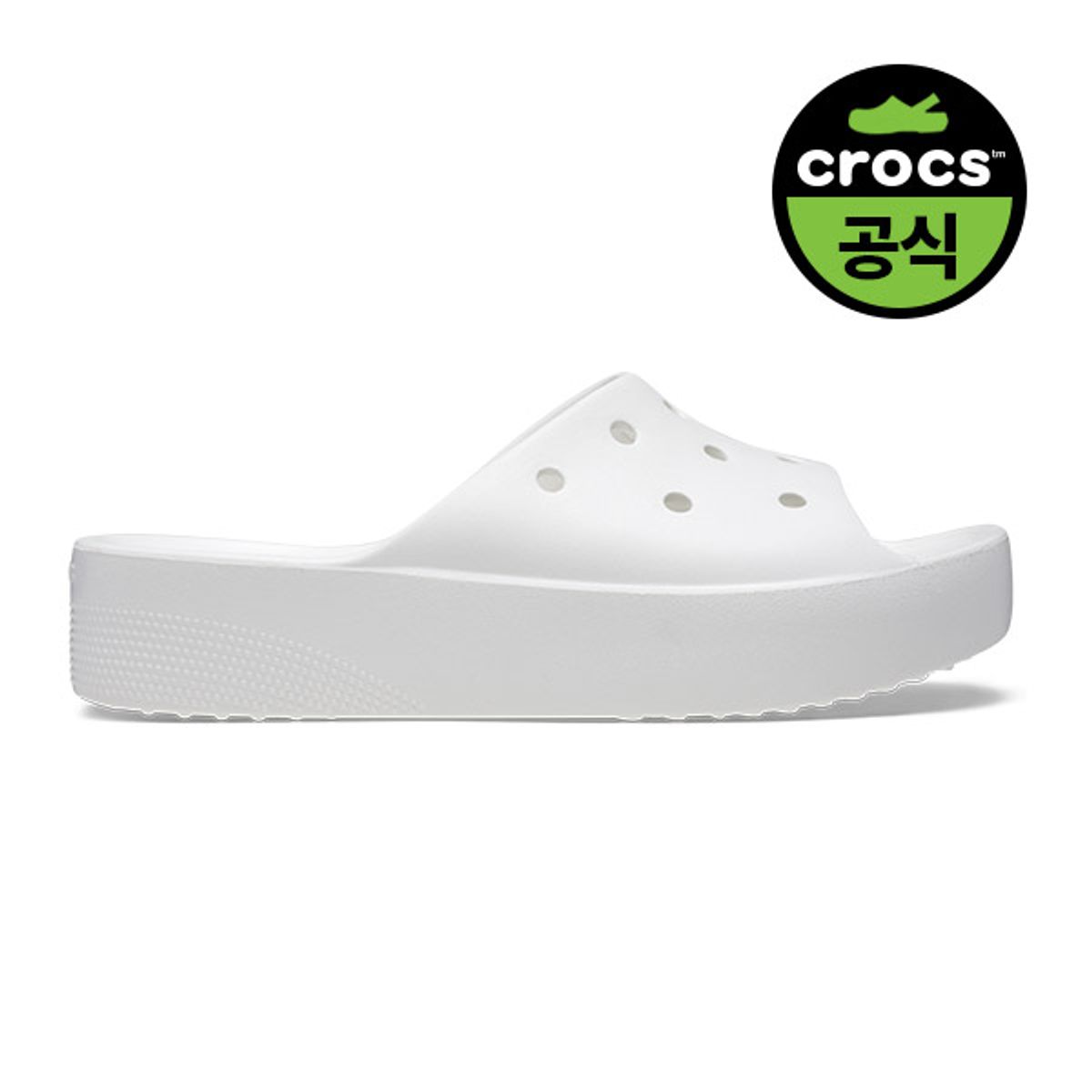 크록스(CROCS) 여성 클래식 플랫폼 슬라이드 WT (23SWSL208180)