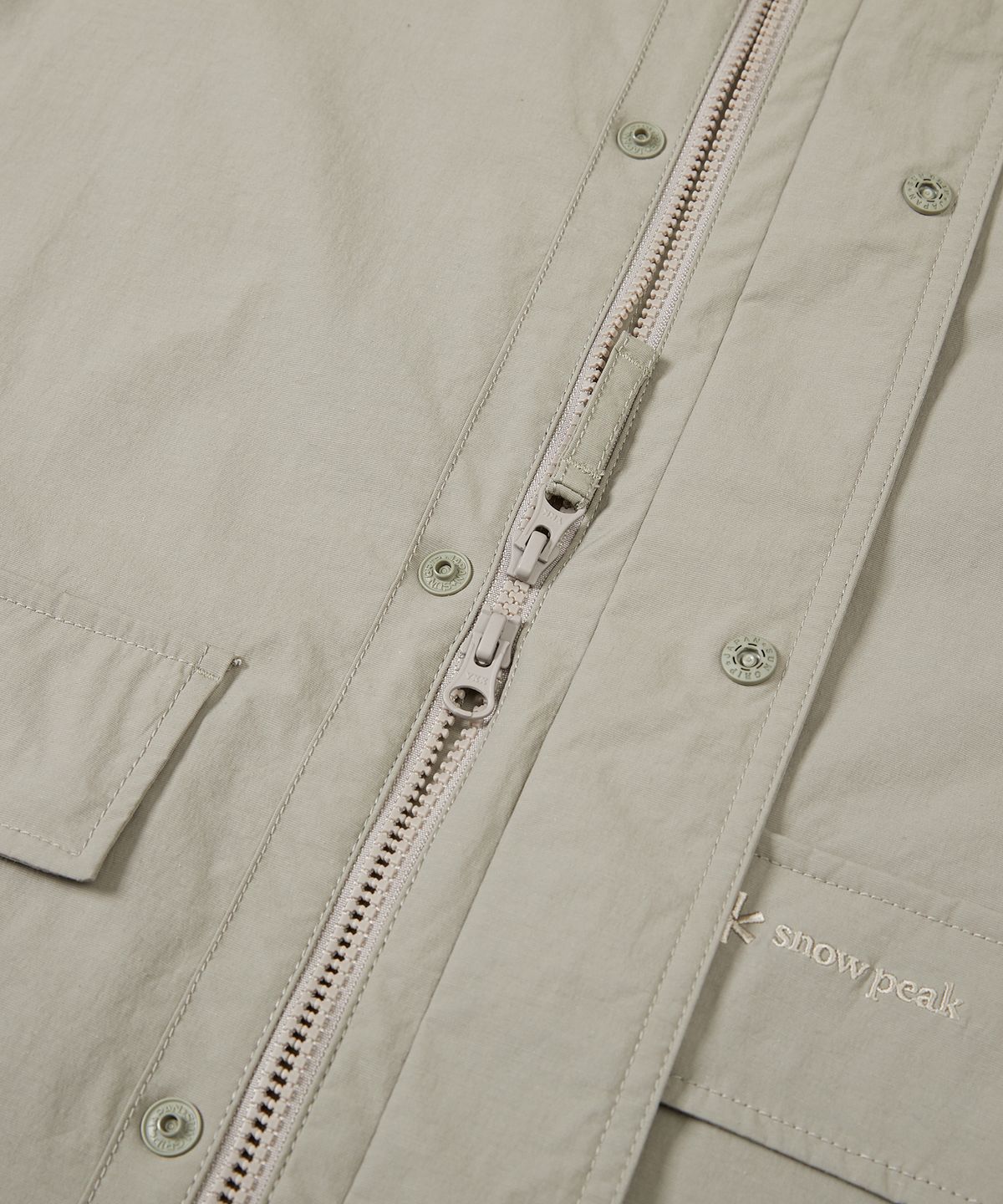 스노우피크 어패럴(SNOWPEAK APPAREL) 클랜드 아웃포켓 자켓 Teal Khaki (S23SMDJK10)
