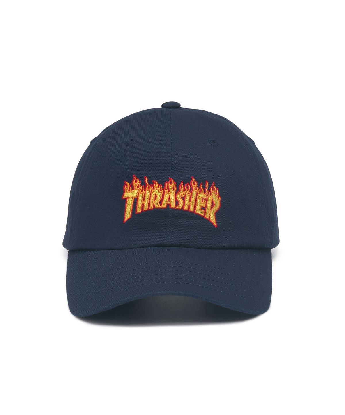 트레셔(THRASHER) 플레임 볼캡 네이비