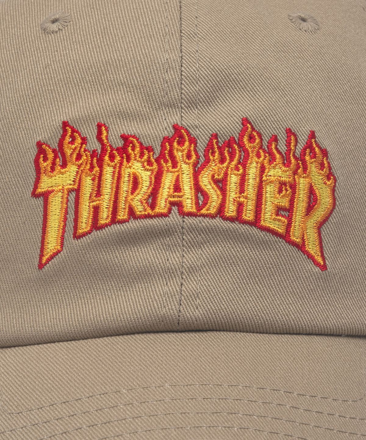 트레셔(THRASHER) 플레임 볼캡 베이지