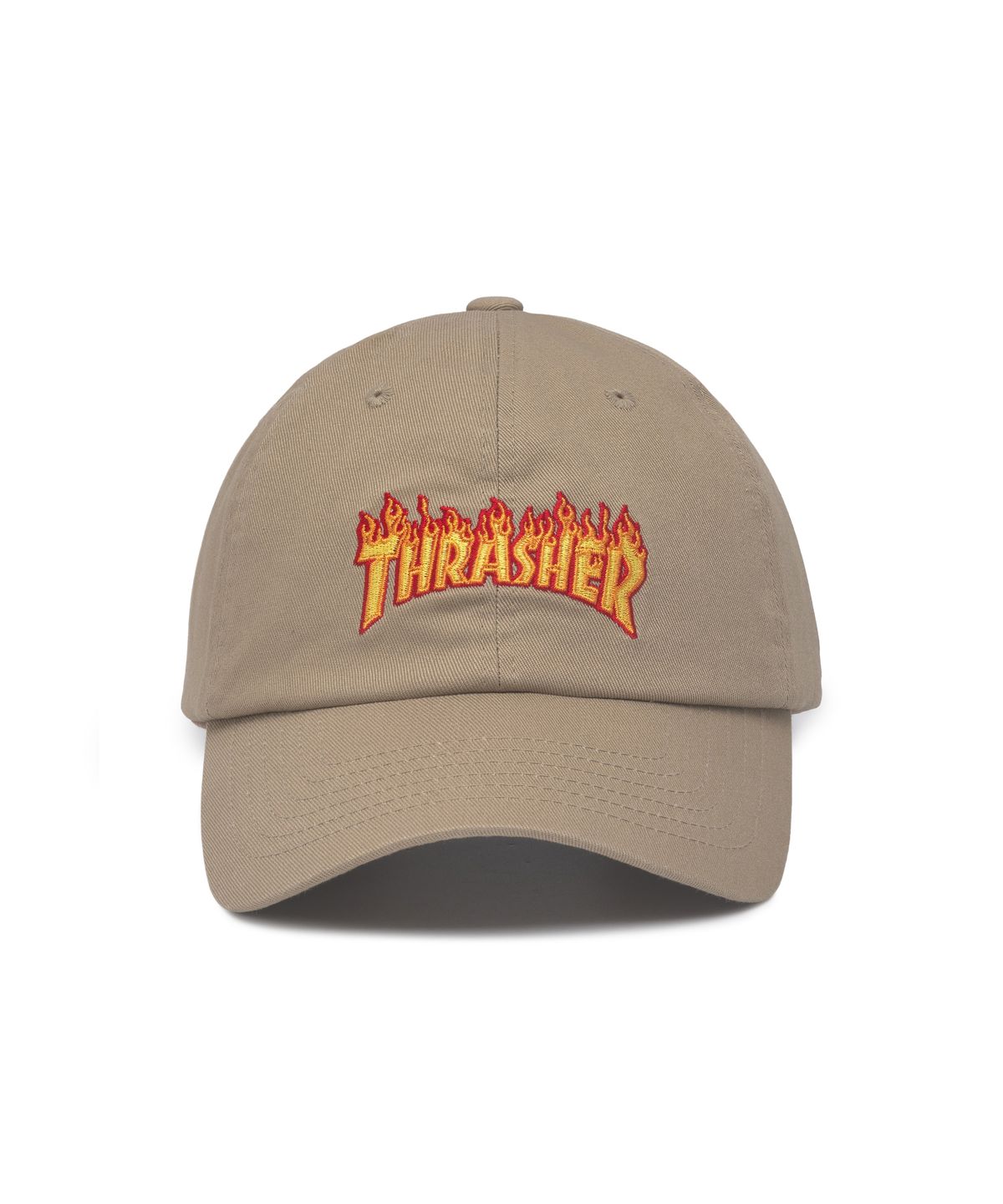 트레셔(THRASHER) 플레임 볼캡 베이지