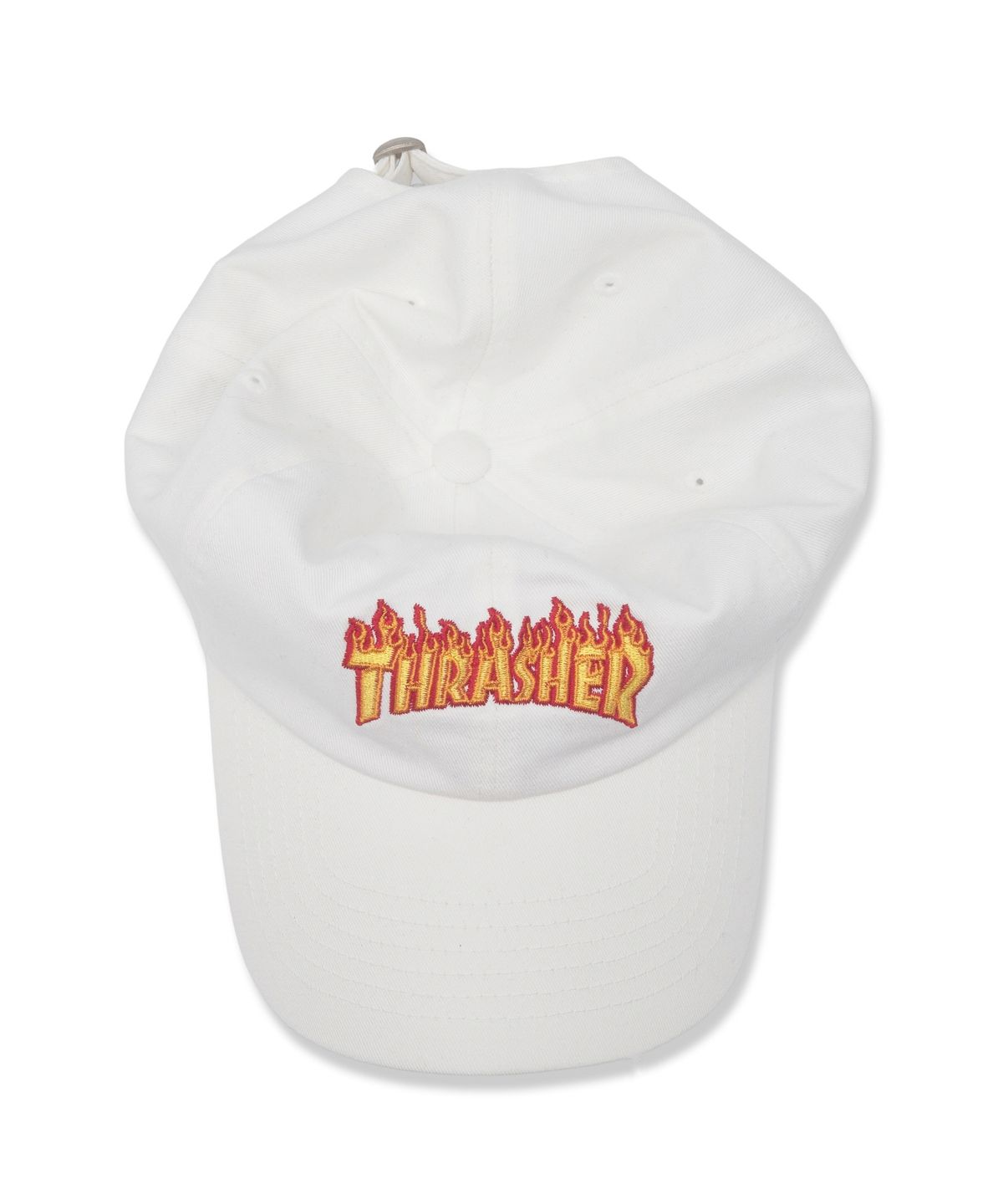 트레셔(THRASHER) 플레임 볼캡 오프 화이트