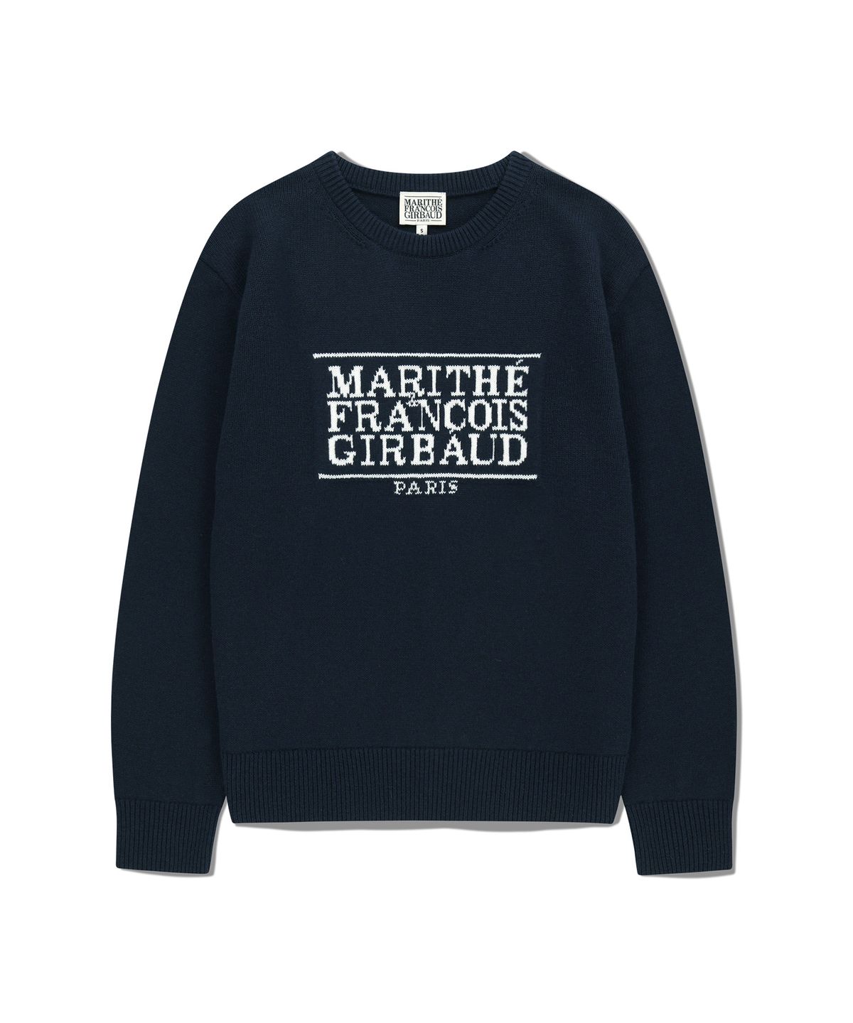 마리떼 프랑소와 저버(MARITHÉ + FRANҪOIS GIRBAUD) CLASSIC LOGO KNIT PULLOVER navy