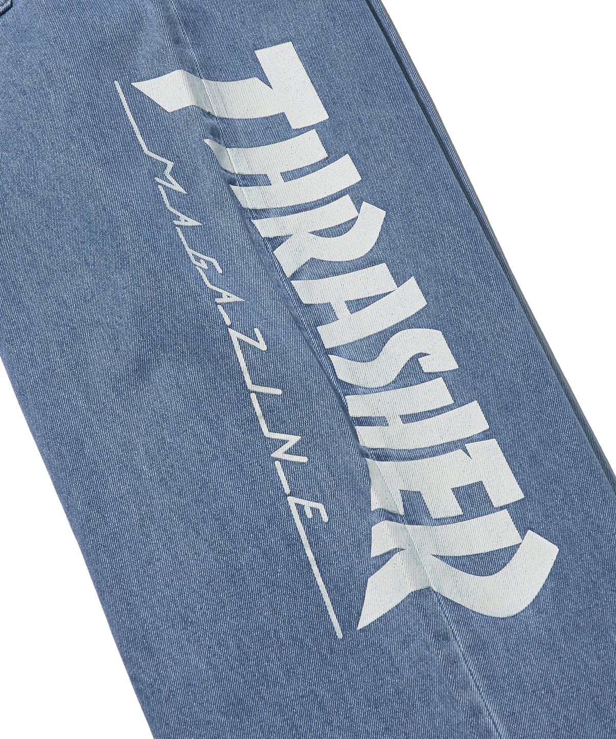 트레셔(THRASHER) 매거진 와이드 데님 팬츠 인디고