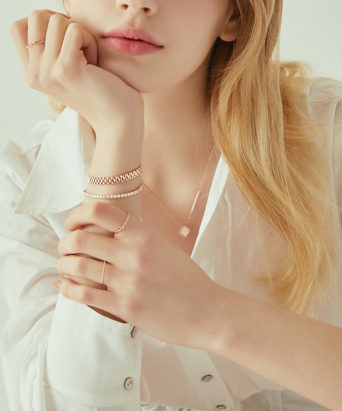 제이에스티나(JESTINA) J.Fenella 14K 테니스 팔찌 (JJJTBQ3BS010R47S0)
