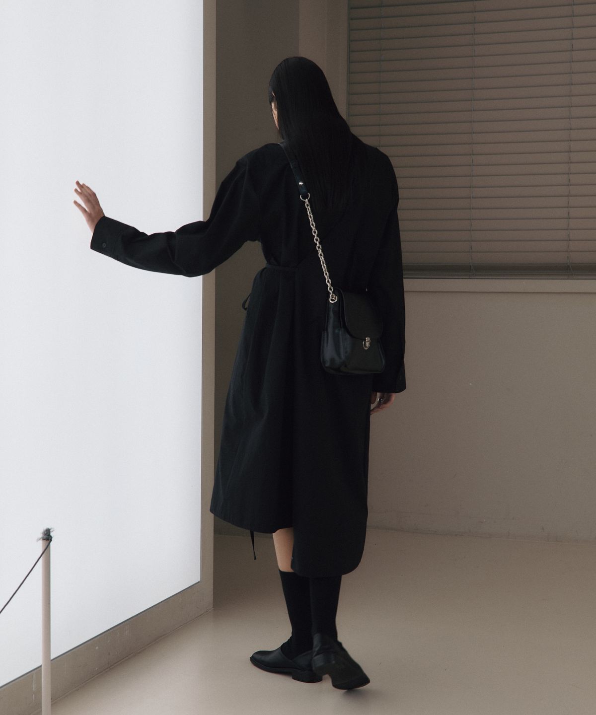 레더리(LEATHERY) 아더 클래식 체인백 [BLACK]