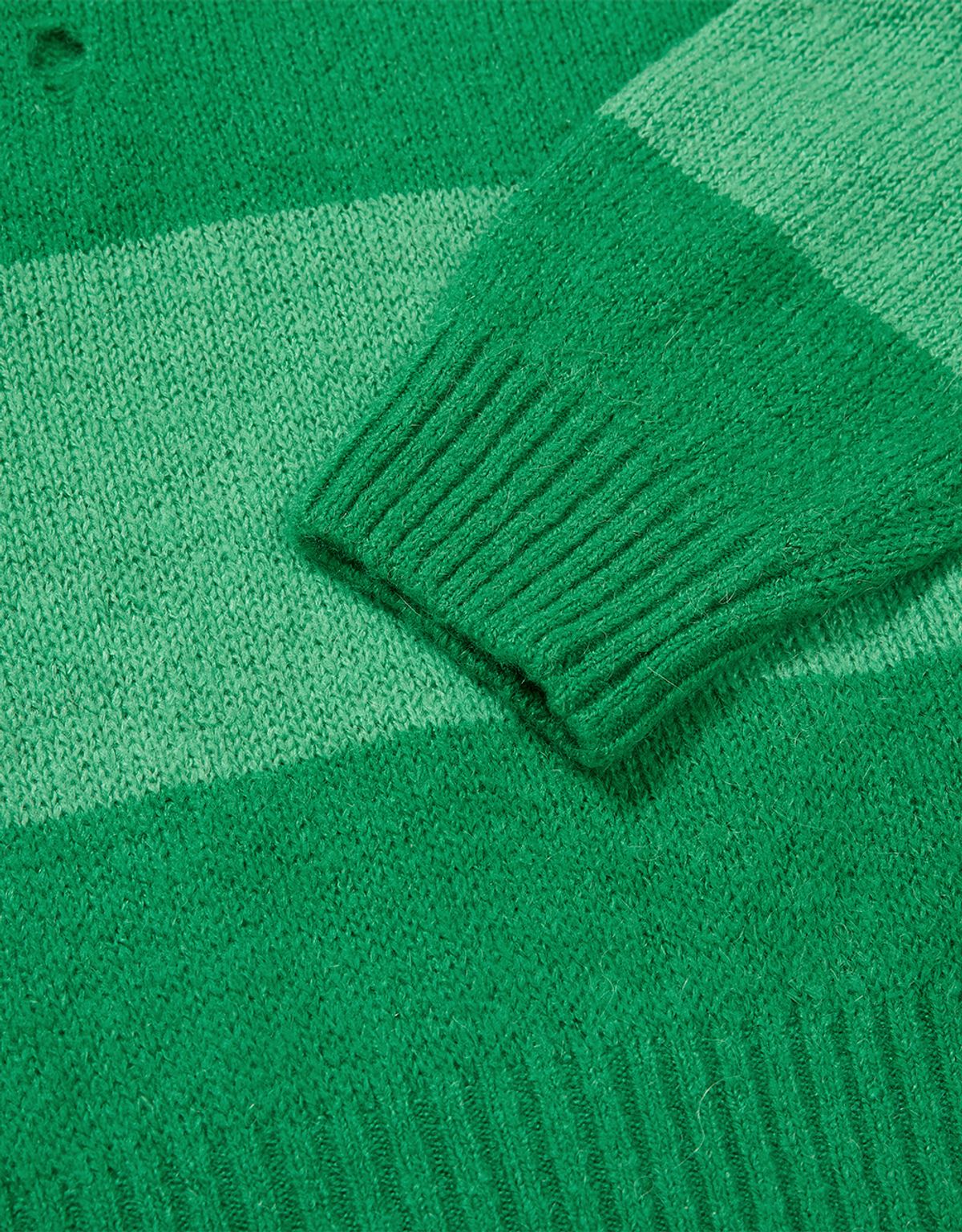 엠엠엘지(MMLG) DAMAGED RUGBY KNIT (GREEN)