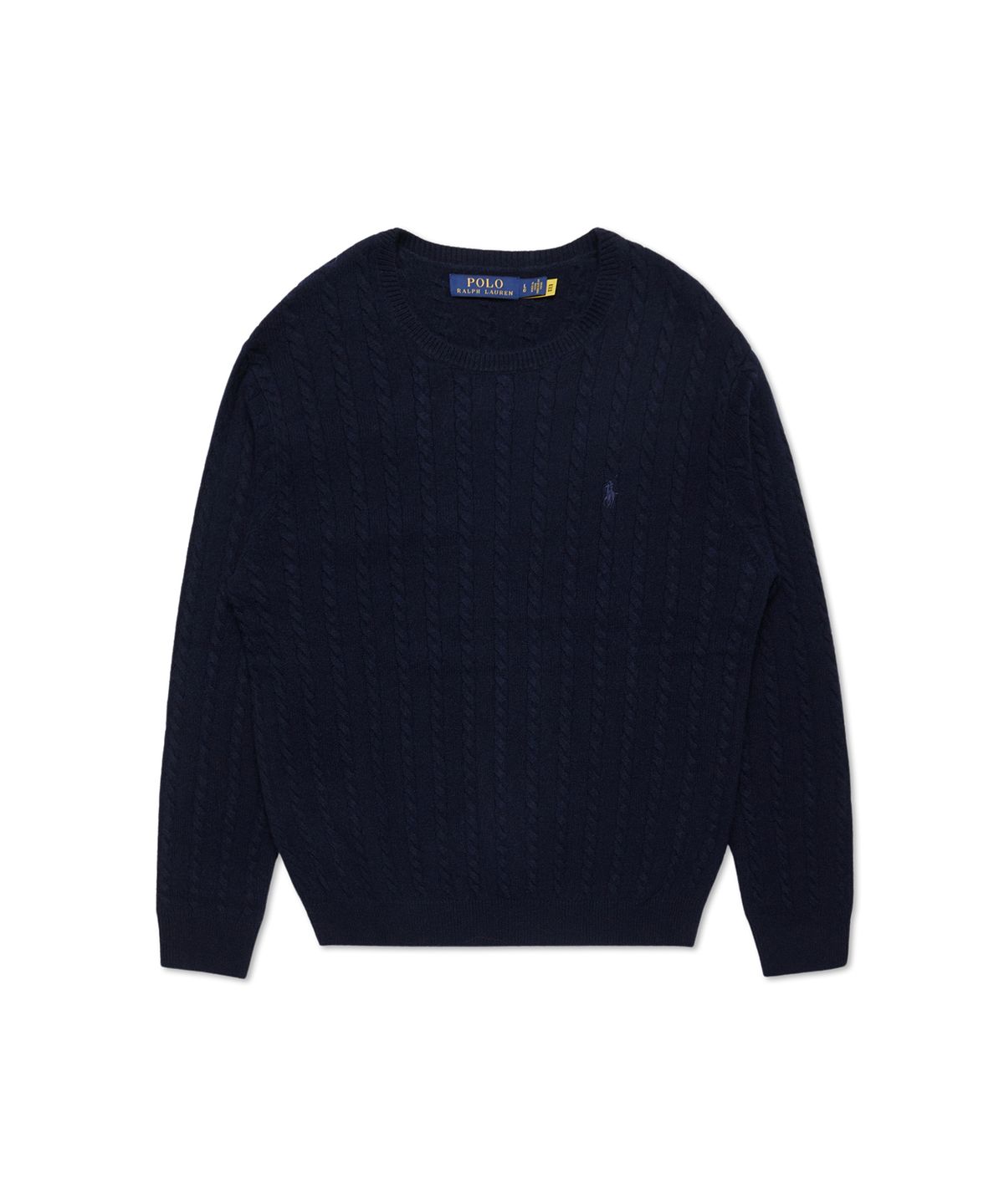 폴로 랄프 로렌(POLO RALPH LAUREN) 케이블 니트 울 코튼 스웨터 - 블루