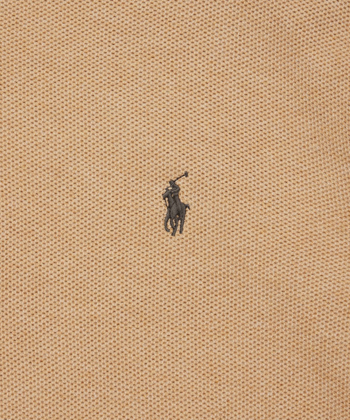 폴로 랄프 로렌(POLO RALPH LAUREN) 코튼 쿼터 지퍼 스웨터 - 브라운