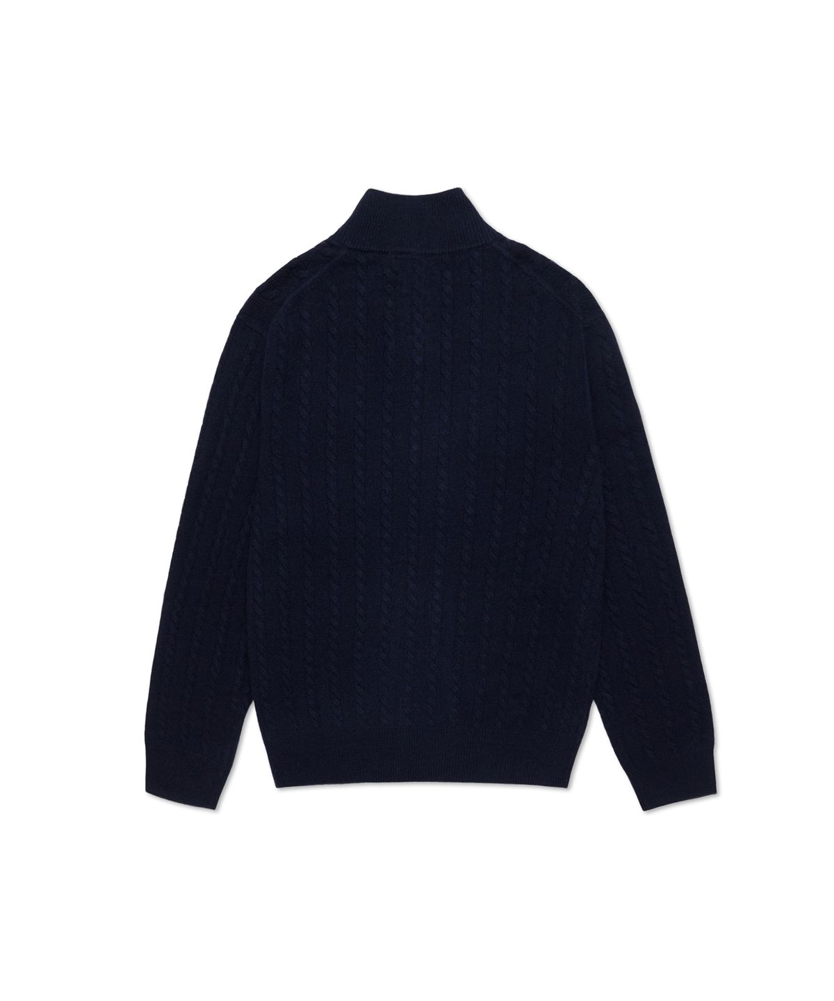 폴로 랄프 로렌(POLO RALPH LAUREN) 케이블 니트 울 코튼 지퍼 스웨터 - 블루