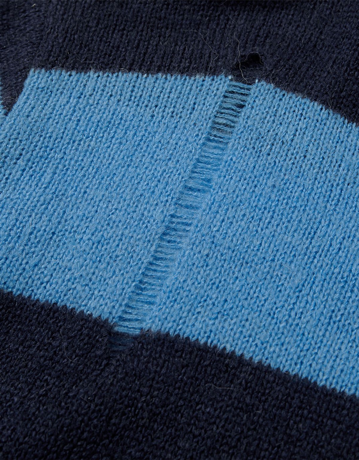 엠엠엘지(MMLG) [Mmlg] DAMAGED RUGBY KNIT (BLUE)