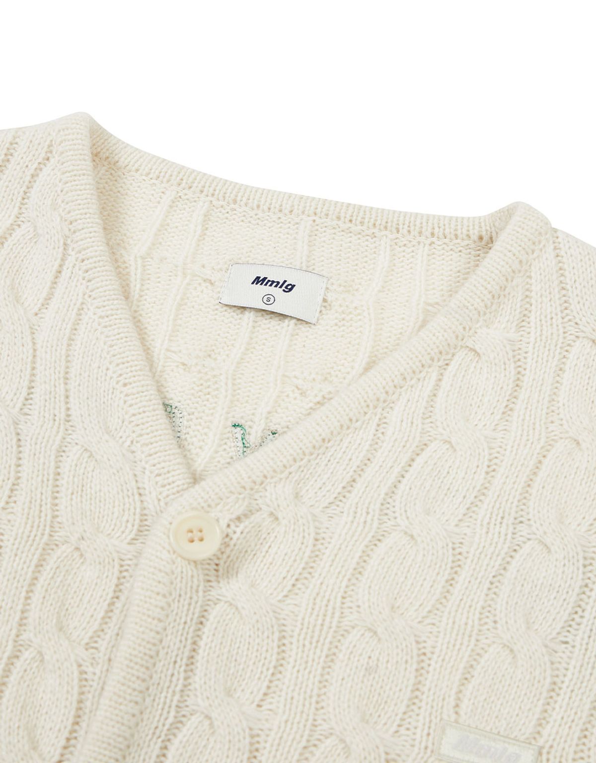 엠엠엘지(MMLG) [Mmlg] CPC CABLE CARDIGAN (IVORY)