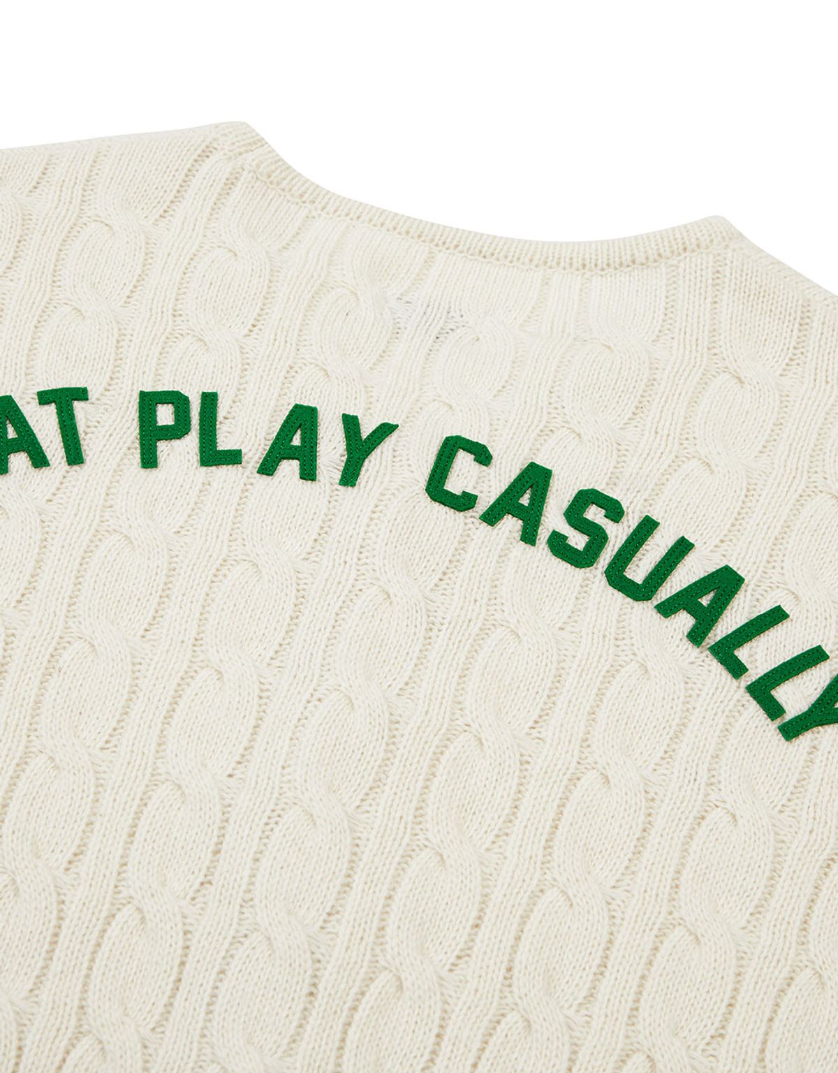엠엠엘지(MMLG) [Mmlg] CPC CABLE CARDIGAN (IVORY)