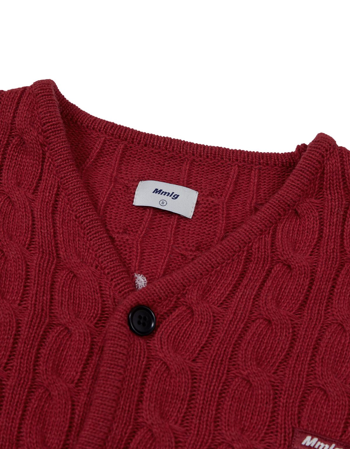 엠엠엘지(MMLG) [Mmlg] CPC CABLE CARDIGAN (RED)