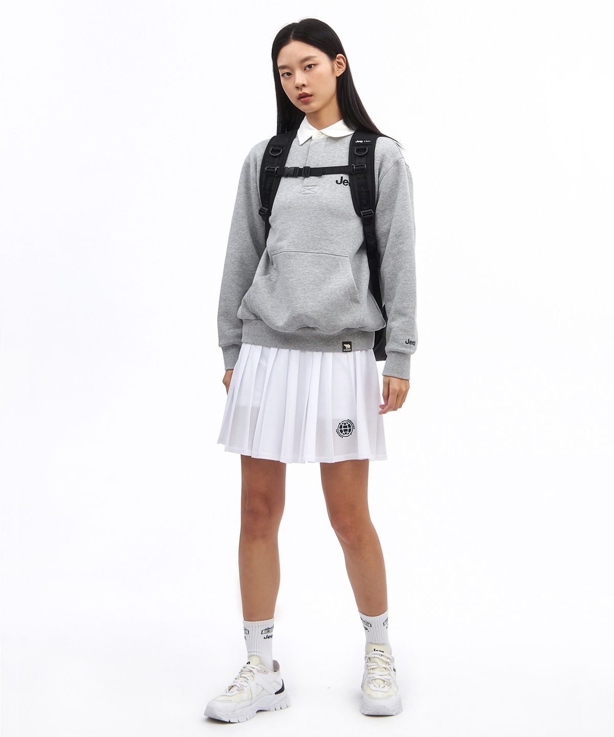 지프(JEEP) A1 Basic Pleats Skirts (JO5SKF001WH)