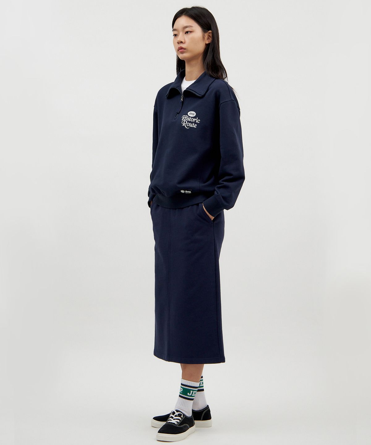 지프(JEEP) A1 Basic Women Half Zip-Up Sweat (JO5TSF831NA)