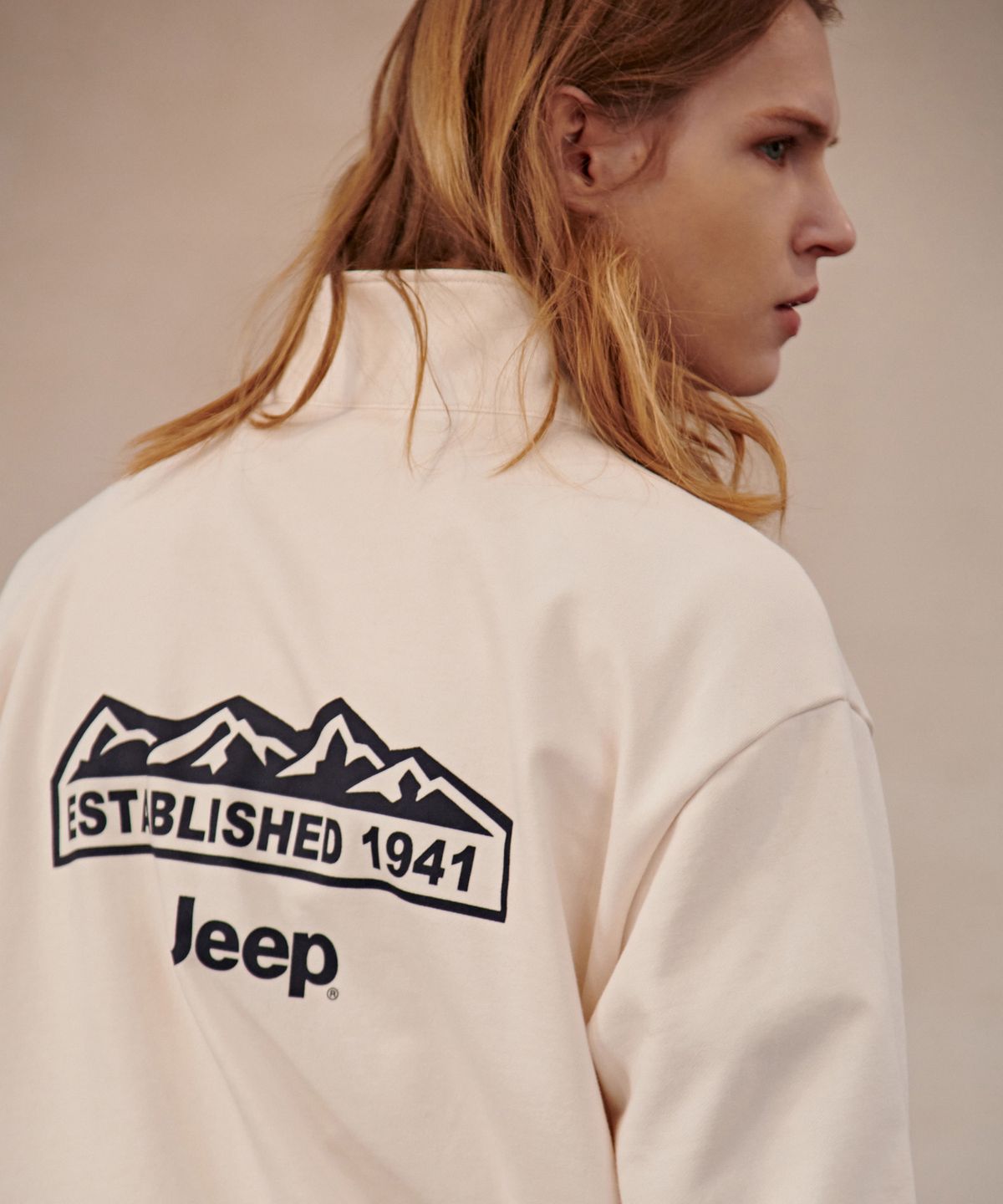 지프(JEEP) A1 YOKO Half Zip-Up Sweat (JO5TSU834IV)