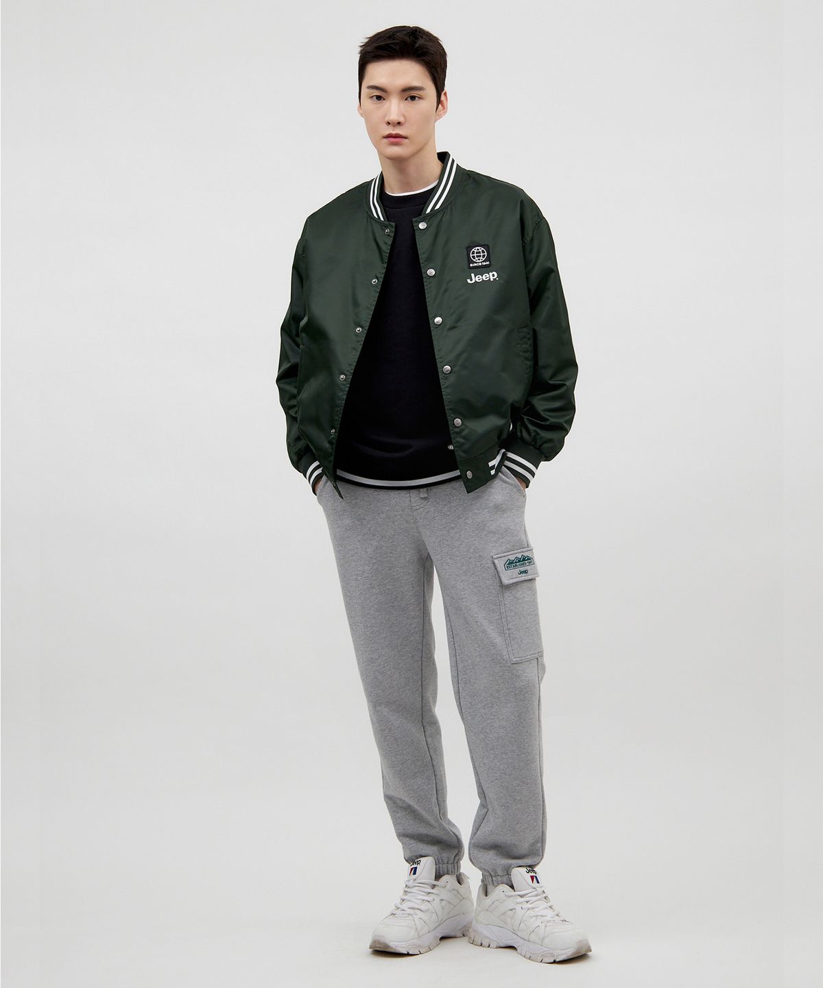 지프(JEEP) A1 YOKO Stadium Jacket (JO5JPU201GN)