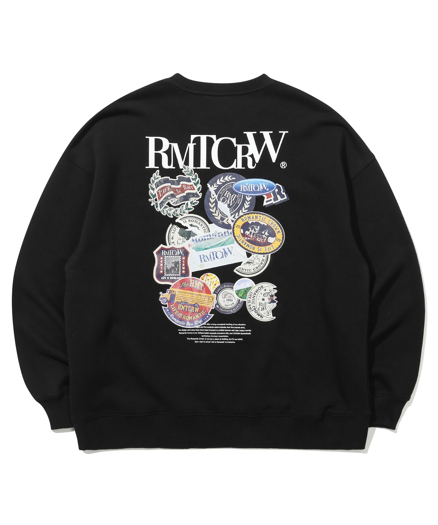 [ROMANTIC CROWN]★RMTCRW LABEL SWEAT SHIRT MUSINSA | ROMANTIC CROWN RMTCRW Label Sweatshirt_Black