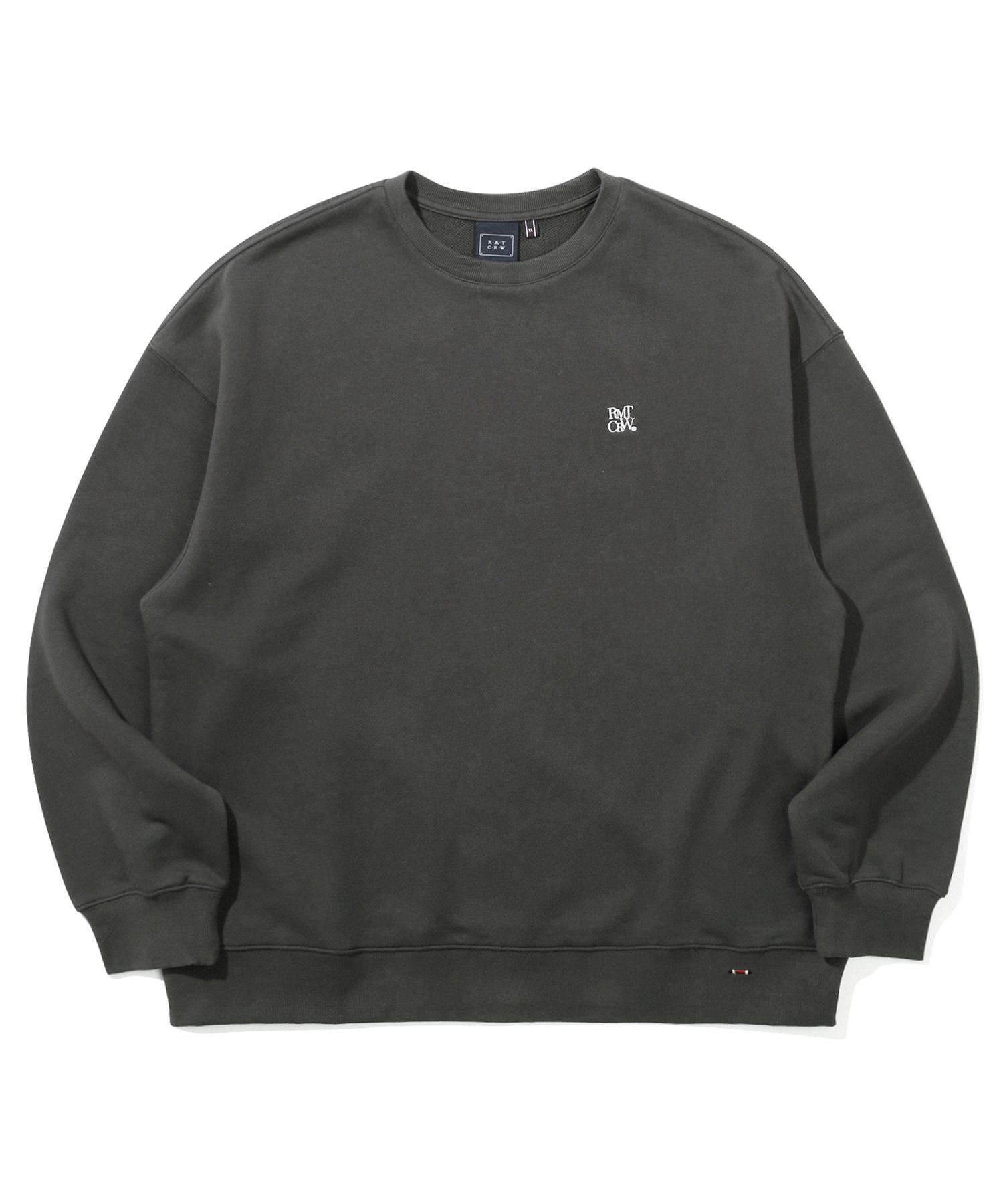 【ROMANTIC CROWN】23SS★ RMTCRW LABEL SWEAT SHIRT MUSINSA | ROMANTIC CROWN RMTCRW Label Sweatshirt_Charcoal