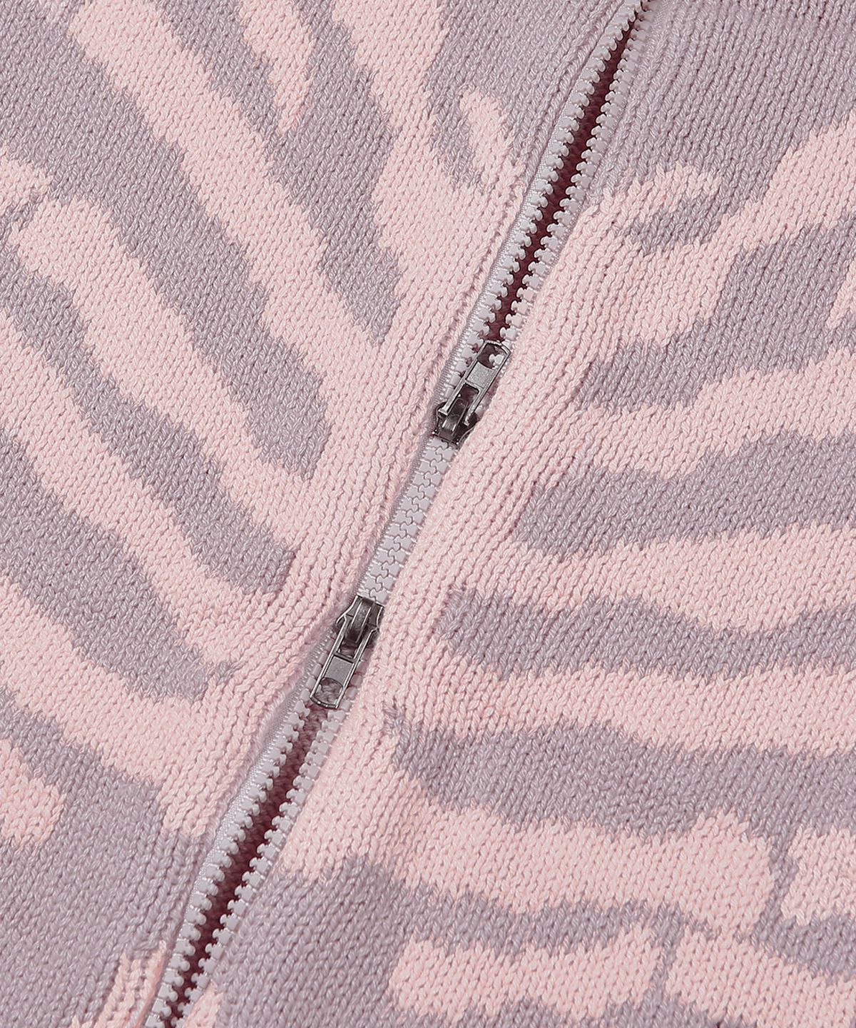 엑스톤즈(XTONZ) XTK037 보운 니트 집업 (VINTAGE PINK)