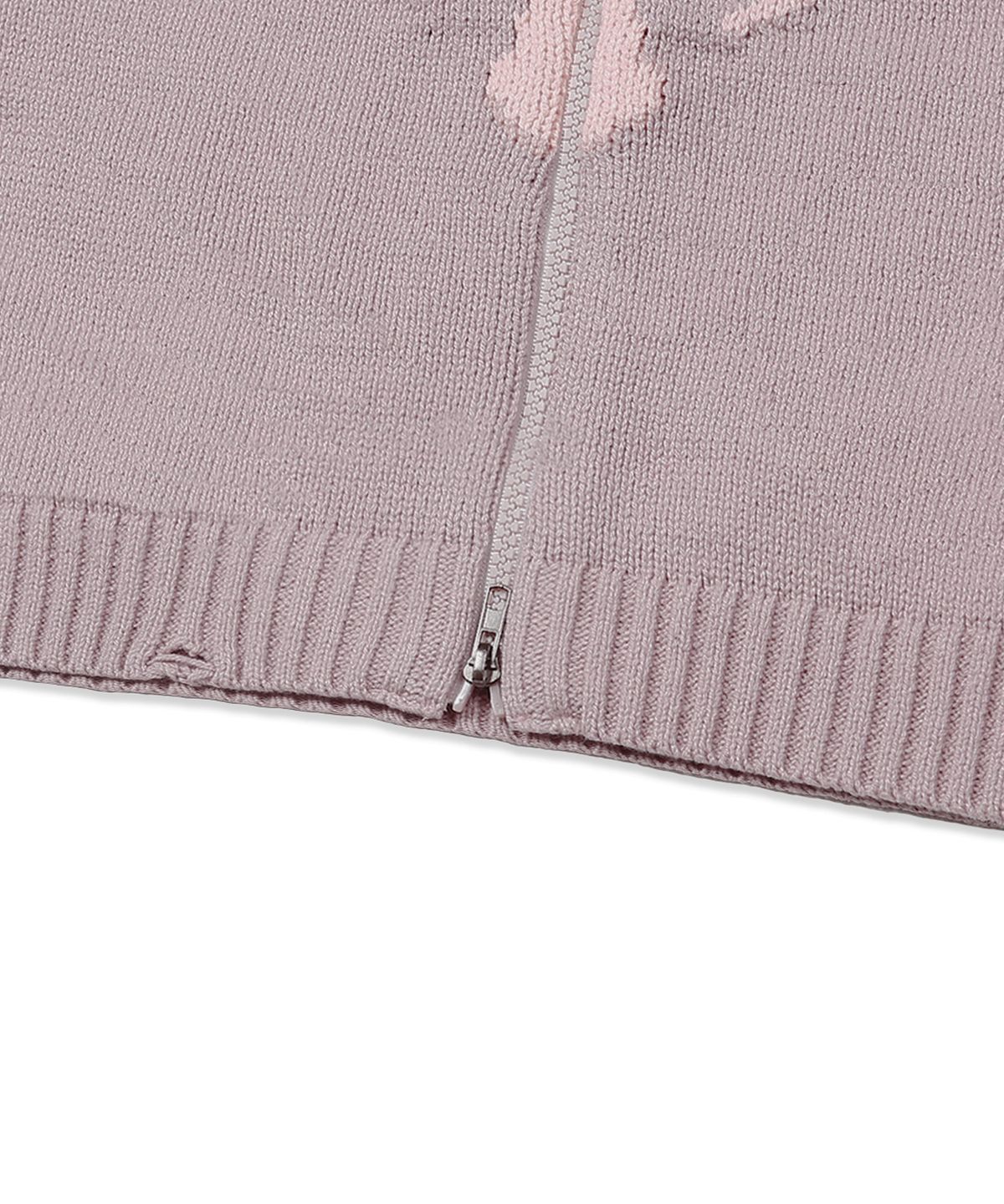 엑스톤즈(XTONZ) XTK037 보운 니트 집업 (VINTAGE PINK)