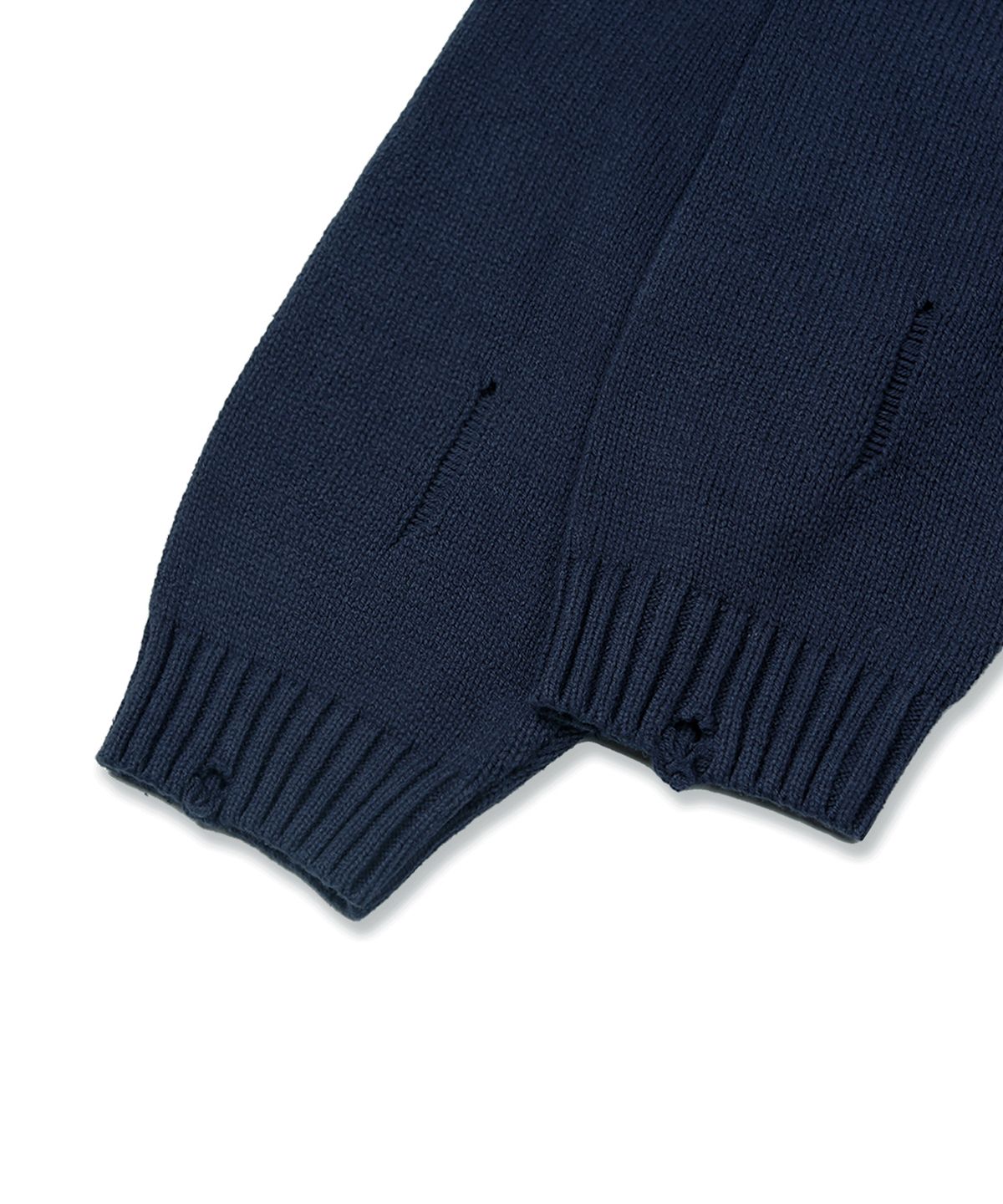 엑스톤즈(XTONZ) XTK037 보운 니트 집업 (NAVY)