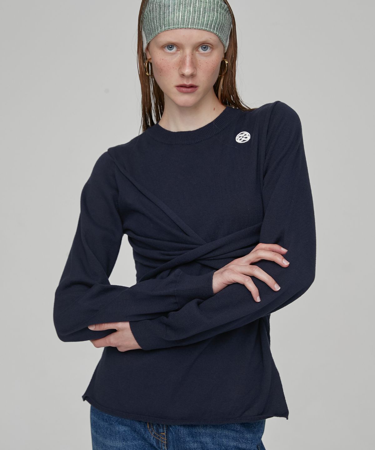 엔오르(EN OR) TWIST PULLOVER - NAVY