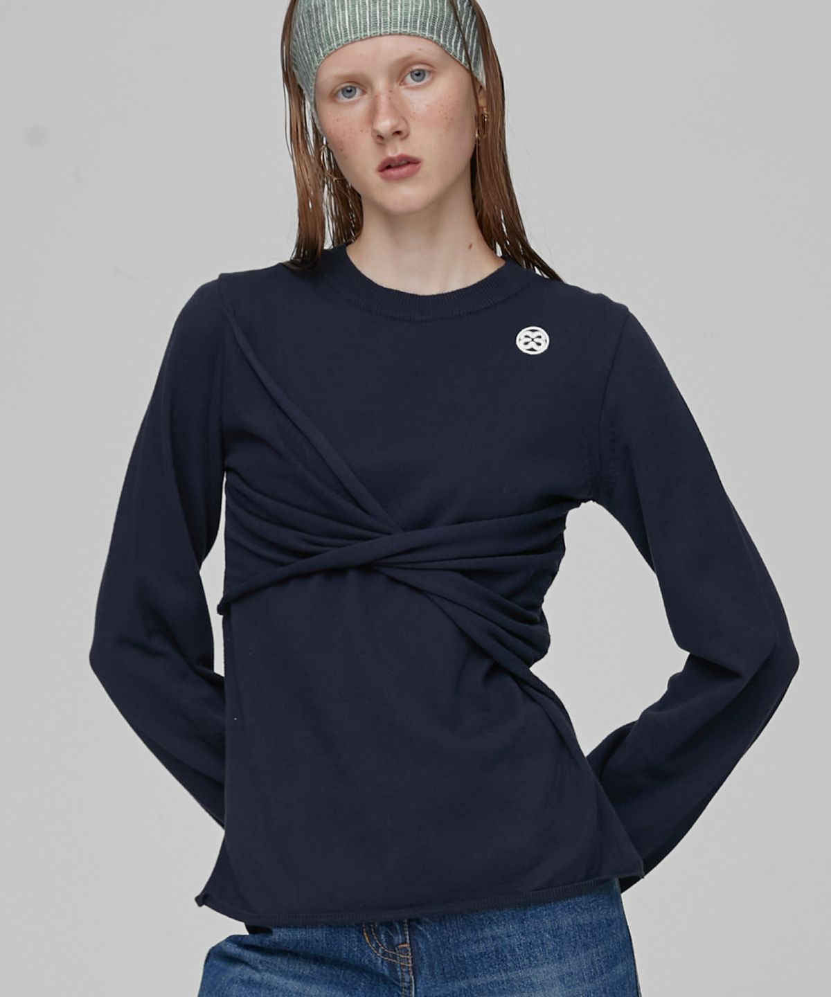 엔오르(EN OR) TWIST PULLOVER - NAVY