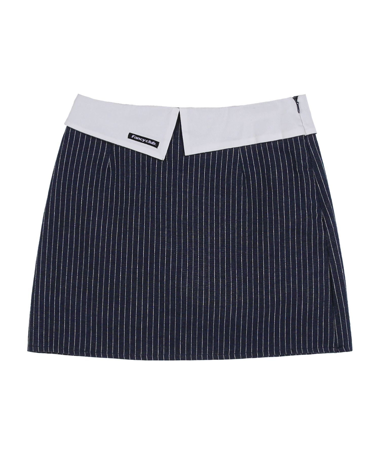 ☆NASTY FANCY CLUB☆ NF Striped Layered Mini Skirt NAVYF23QD MUSINSA | FANCY CLUB [NF] Stripe layered mini skirt (NAVY)_