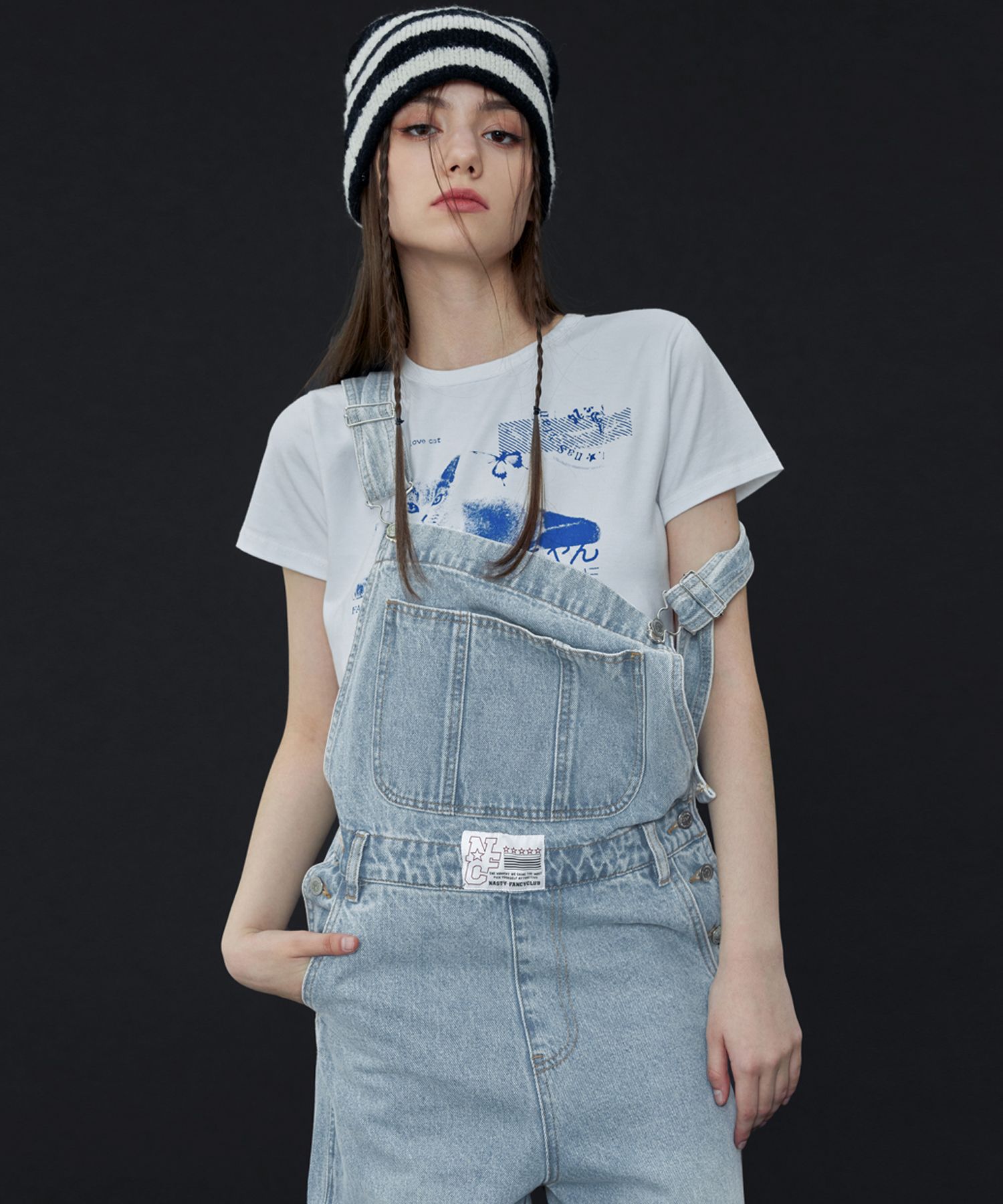 【FANCY CLUB】★送料・関税込★人気★YOUTH DENIM OVERALL ☆IVE レイ 着用！！【NASTY FANCY CLUB】[NF] YOUTH DENIM
