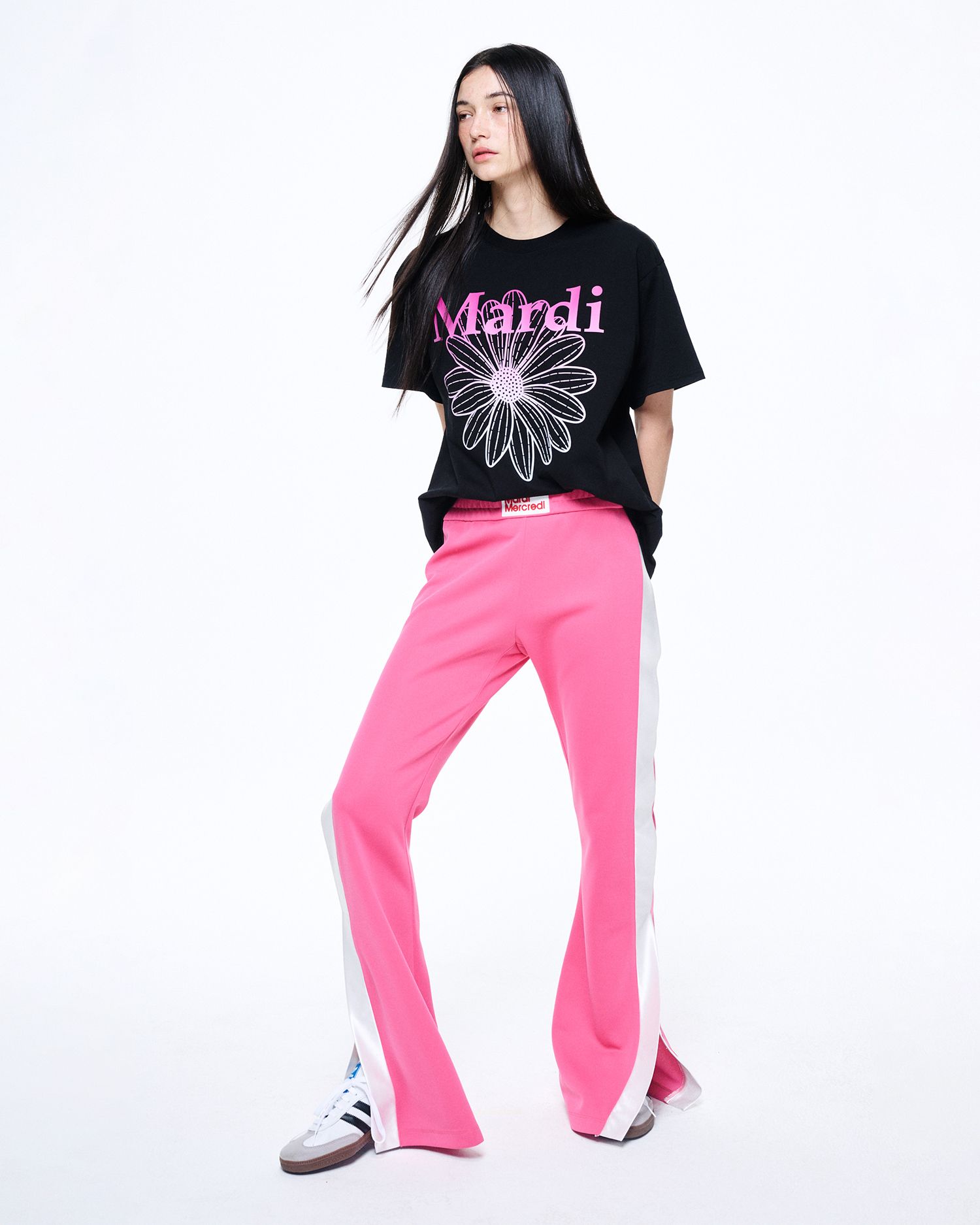 mardi mercredi トレーナー ピンク パンツ セットアップ MUSINSA | MARDI MERCREDI TSHIRT FLOWERMARDI GRADATION_BLACK PINK