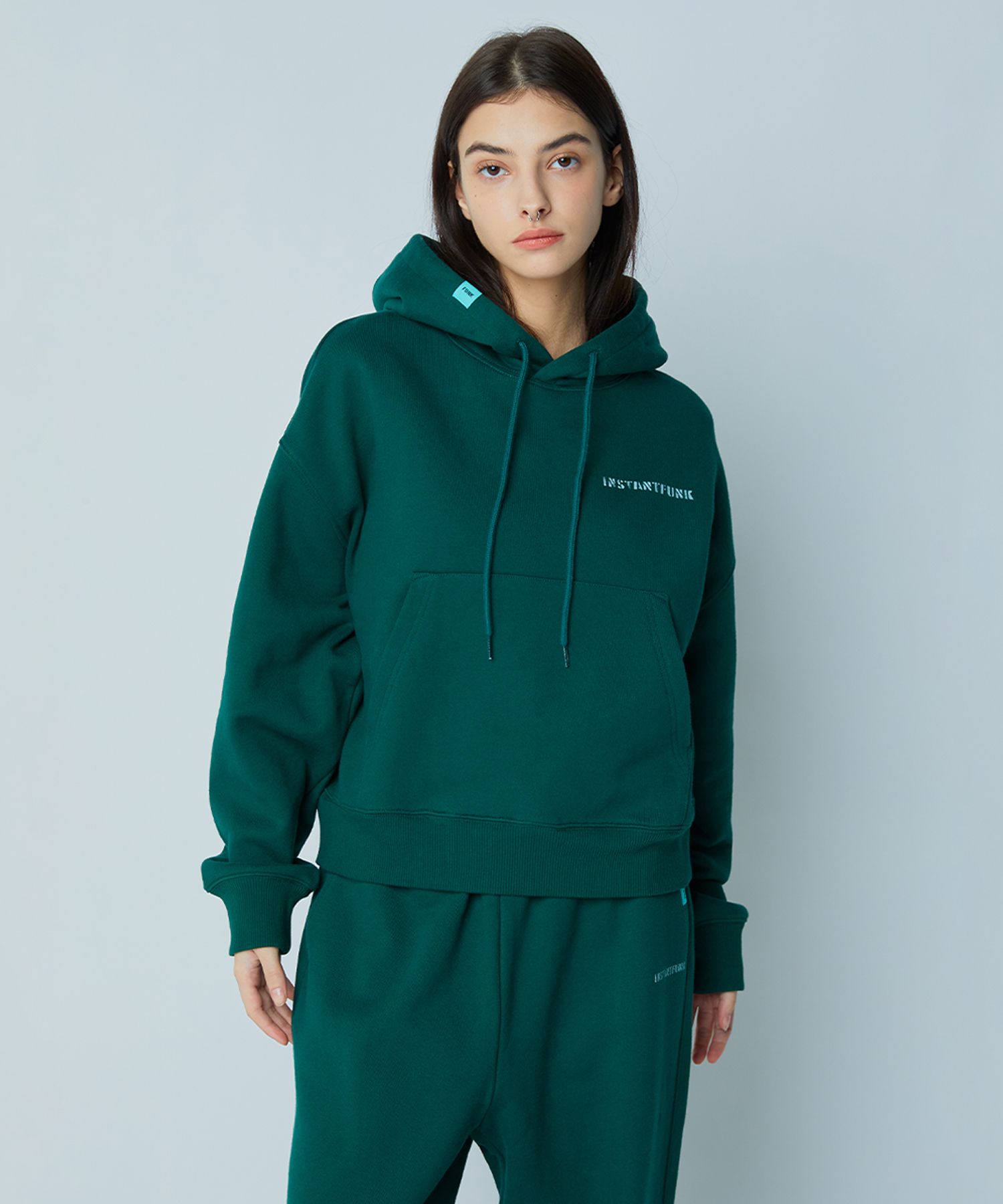 MUSINSA | INSTANTFUNK Standard Logo Hoodie - Green